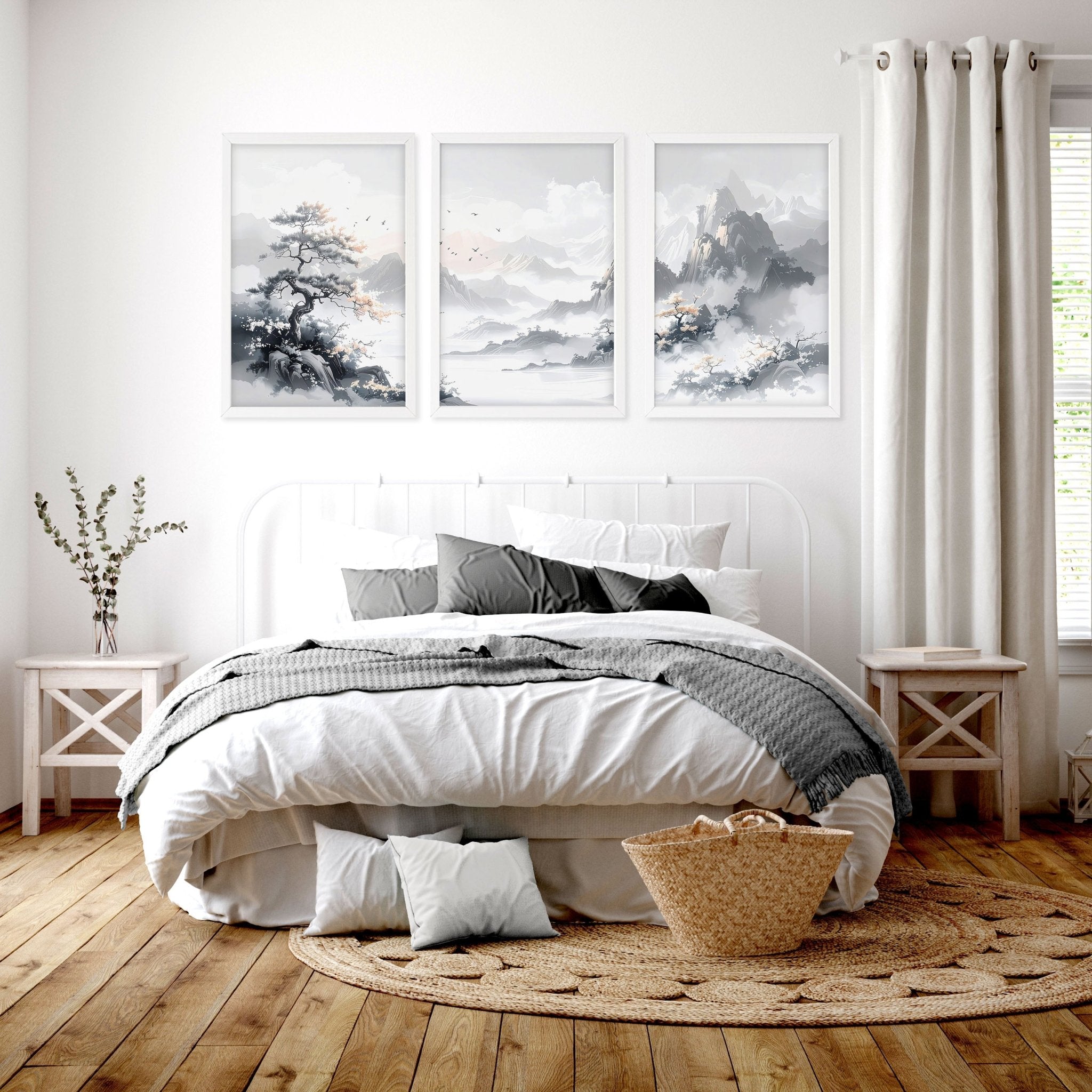 Image of Canvas Wall Prints | Set of 3 Asian Inspired Wall art Prints