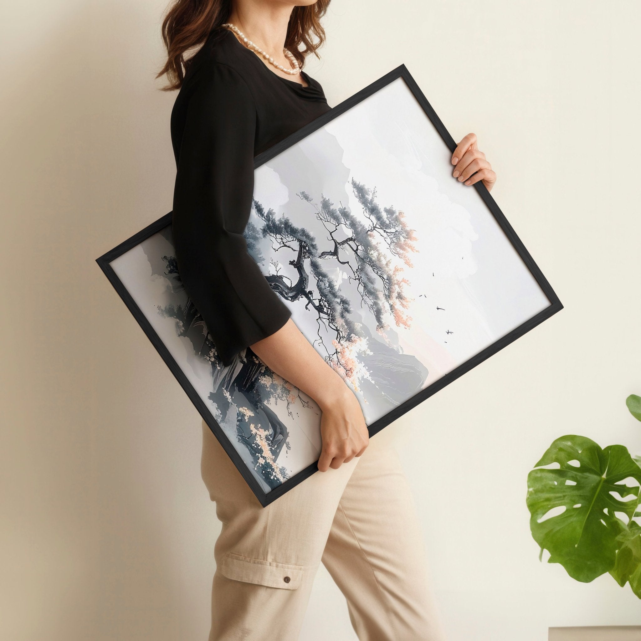 Image of Canvas Wall Prints | Set of 3 Asian Inspired Wall art Prints