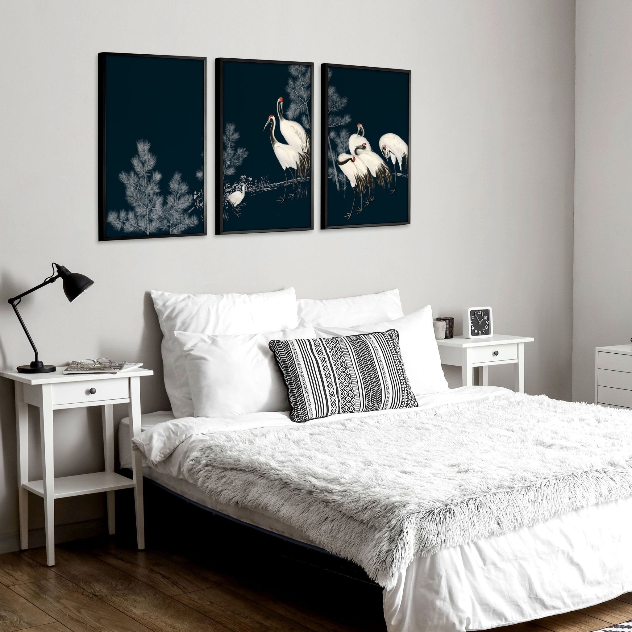 Image of Chinese Art Wall Decor | Set of 3 Asian Inspired Wall art Prints