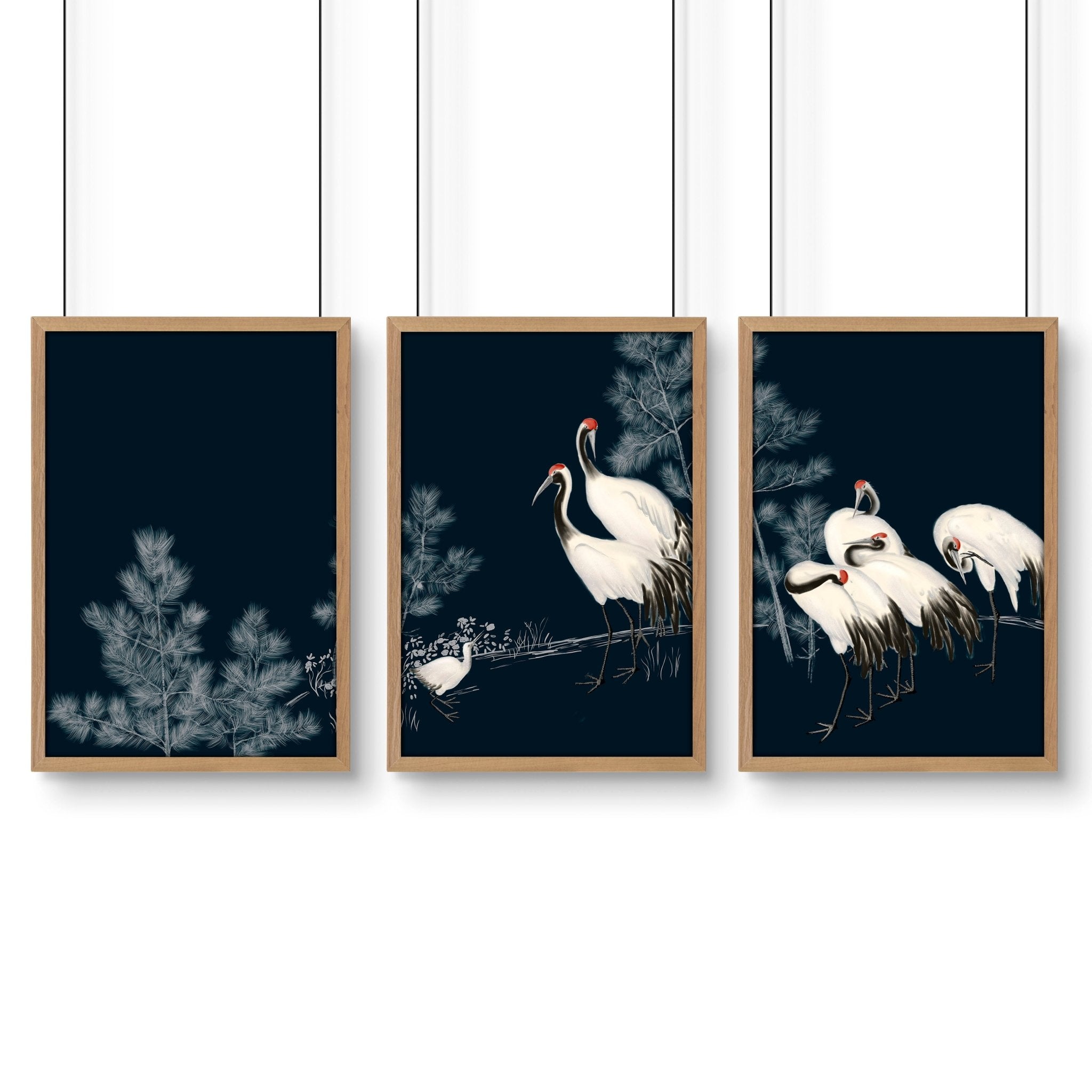 Image of Chinese Art Wall Decor | Set of 3 Asian Inspired Wall art Prints