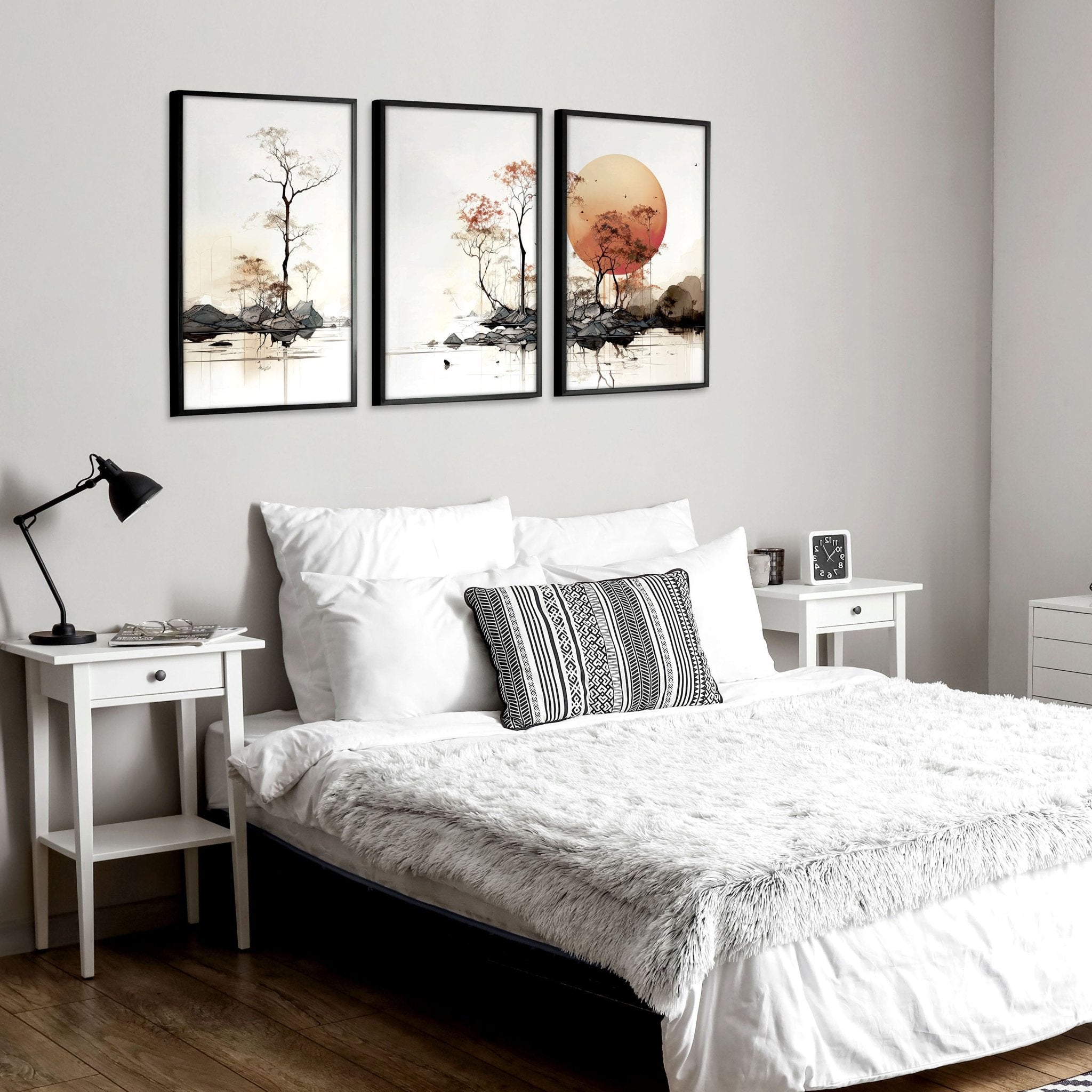 Image of Chinese Wall Art | Set of 3 Asian Inspired Wall art Prints