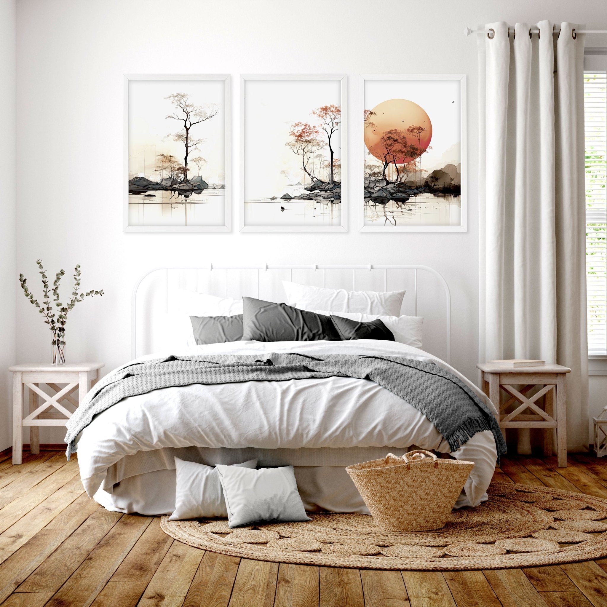Image of Chinese Wall Art | Set of 3 Asian Inspired Wall art Prints