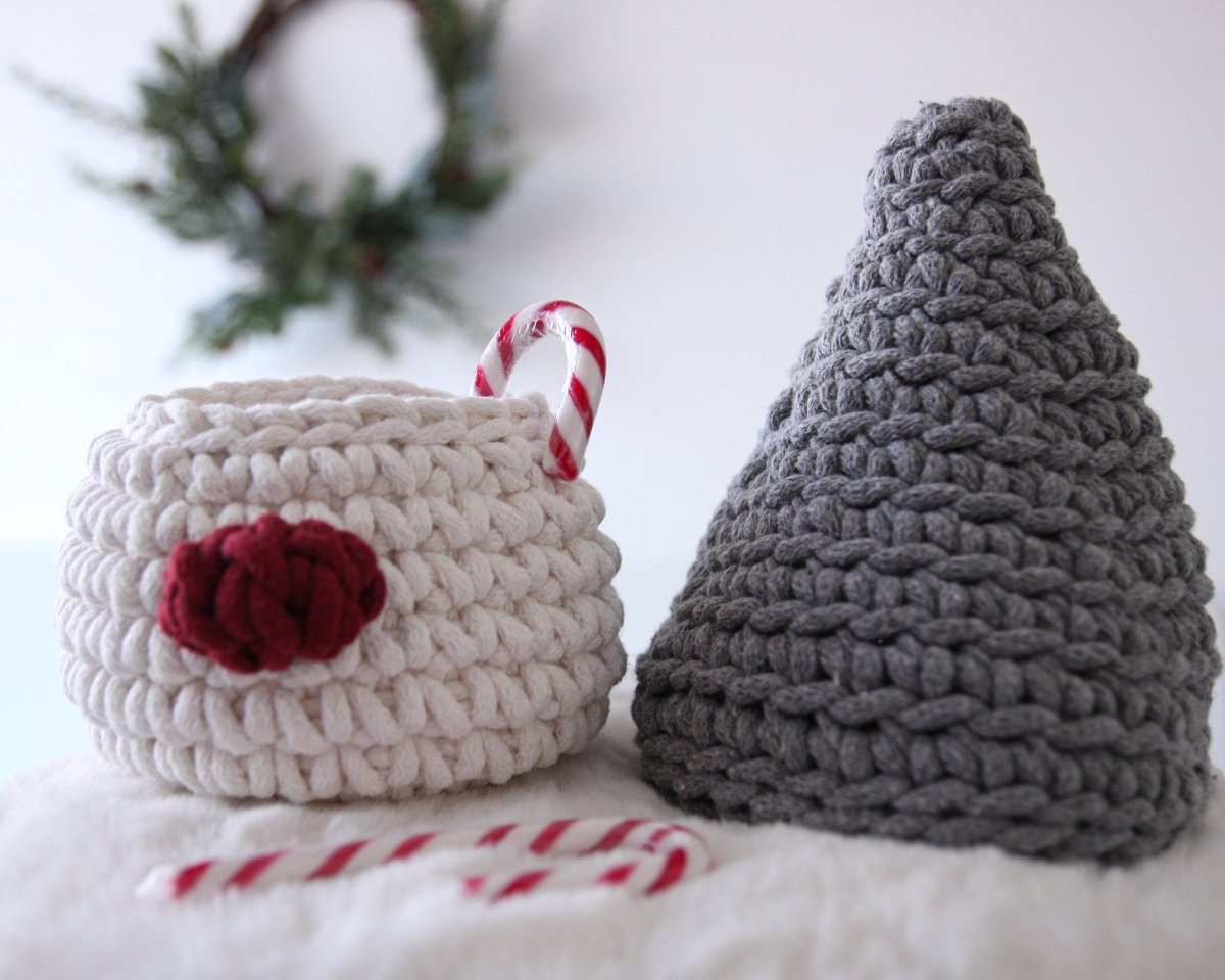 Image of Crochet Gnome Christmas Basket
