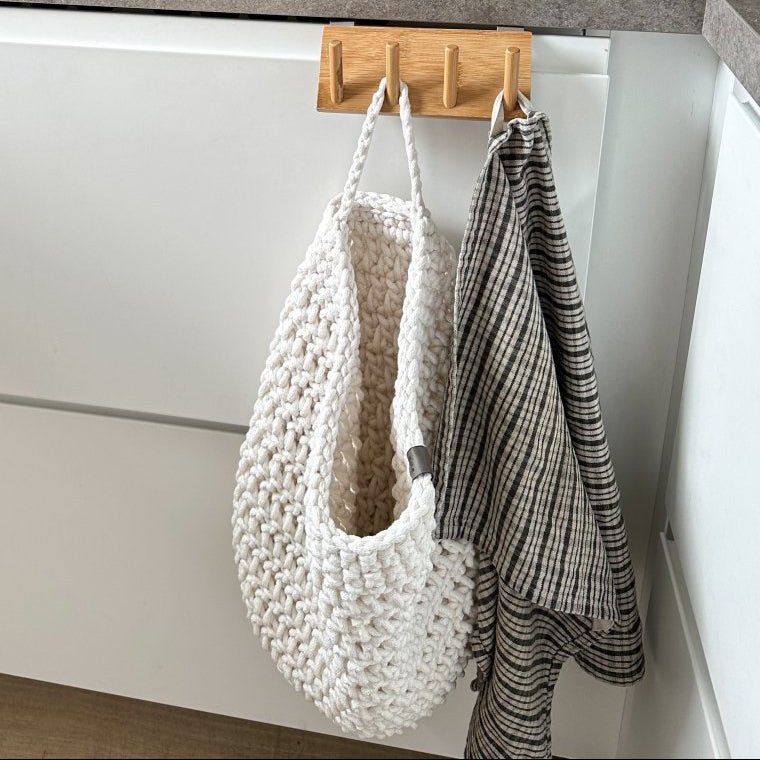 Image of Crochet hanging bag, Large | IVORY