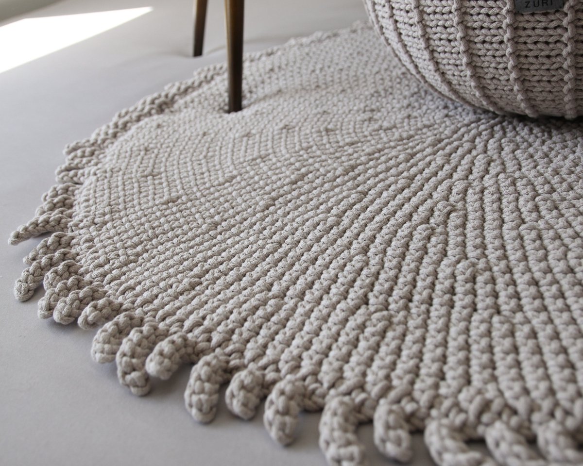 Image of Crochet rug SUN | BEIGE