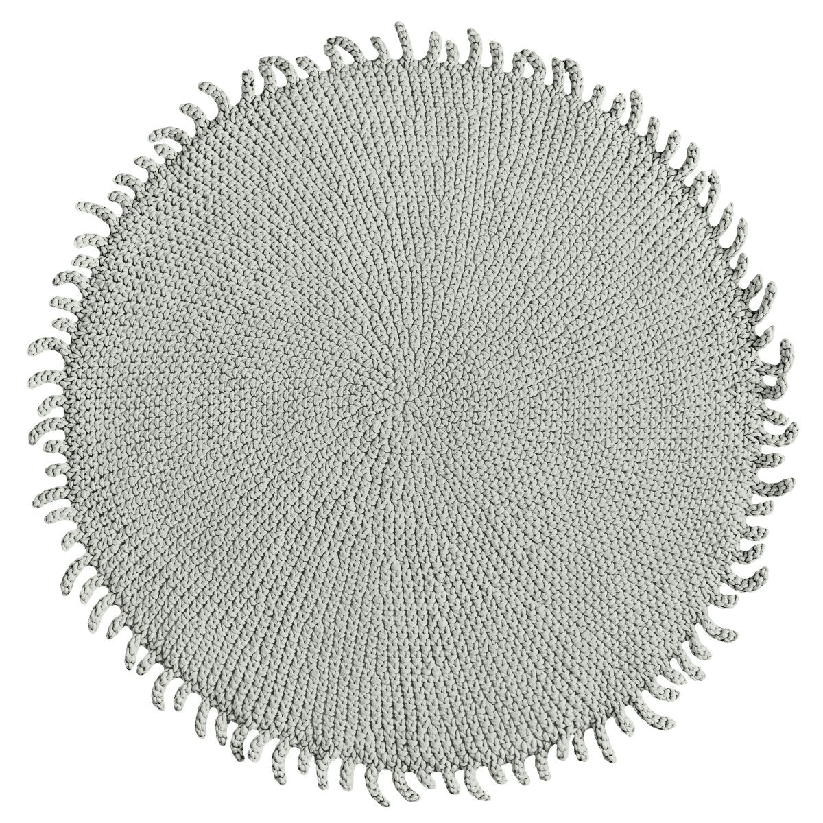 Image of Crochet rug SUN | LIGHT OLIVE