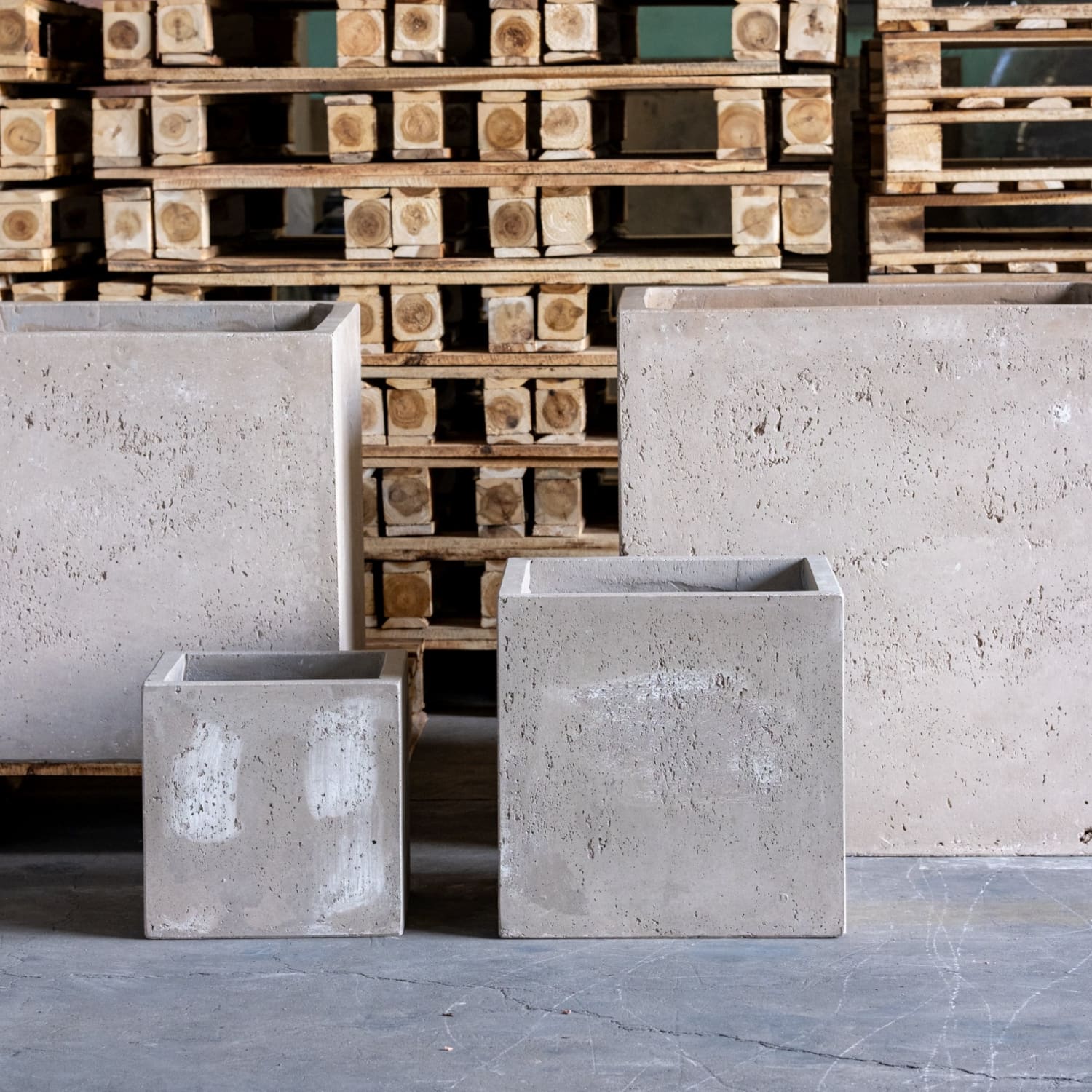 Image of Cubrosa | Truffle – 30cm Medium Concrete Square Planter – 14L Cube Plant Pot