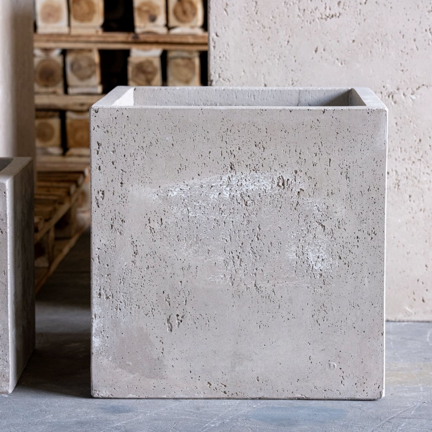 Image of Cubrosa | Truffle – 30cm Medium Concrete Square Planter – 14L Cube Plant Pot