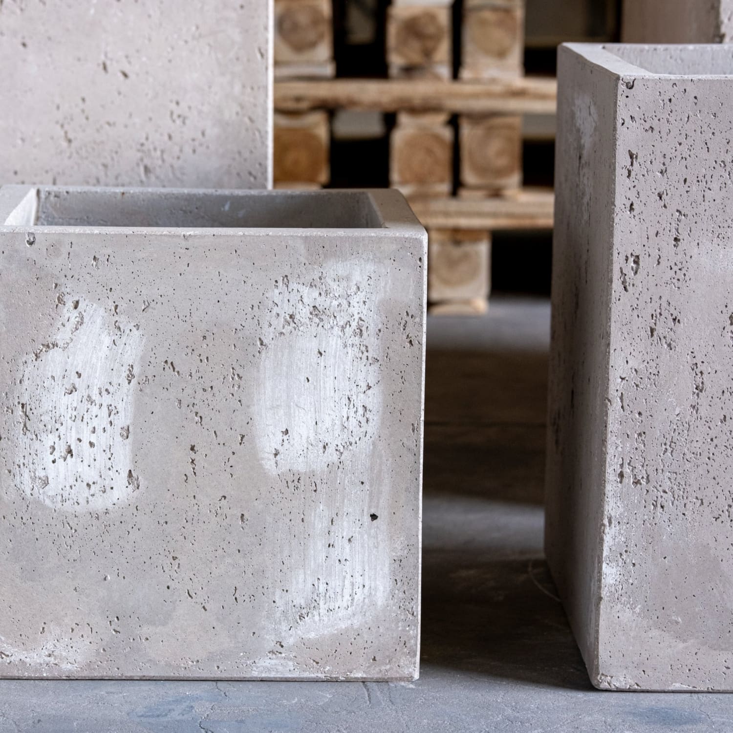 Image of Cubrosa | Truffle – 30cm Medium Concrete Square Planter – 14L Cube Plant Pot