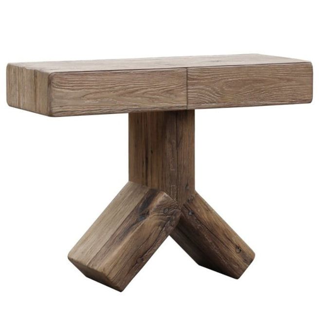 Image of Reclaimed Oak Cross Console Table