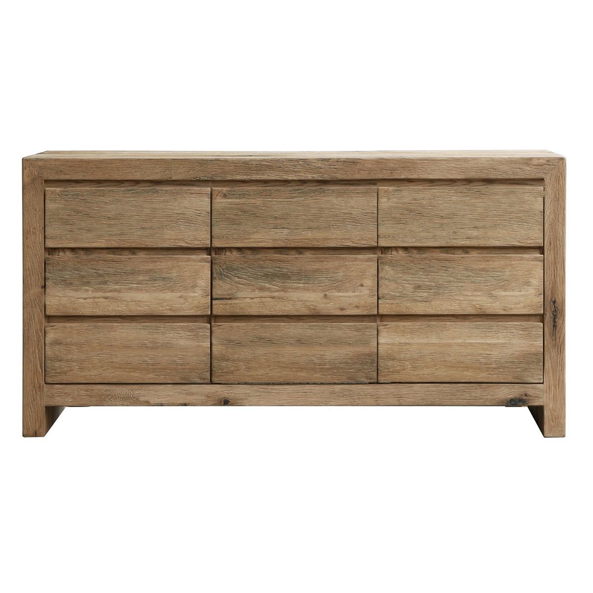 Image of Reclaimed Oak 9 Drawer Chest of Drawers