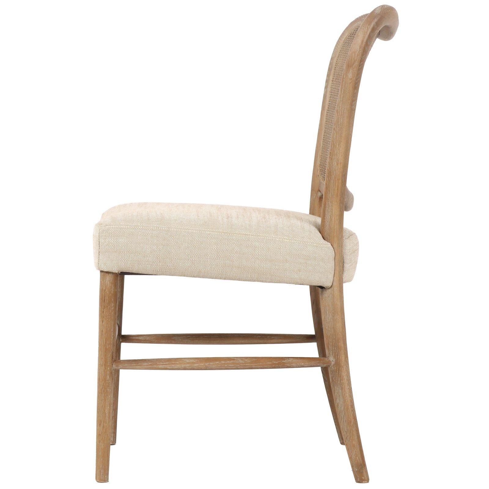 Image of Chadlington Rattan and Natural Linen Dining Chair