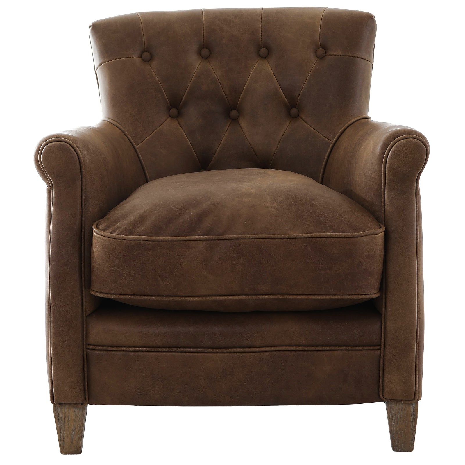 Image of Oxford Club Chair in Chocolate Leather