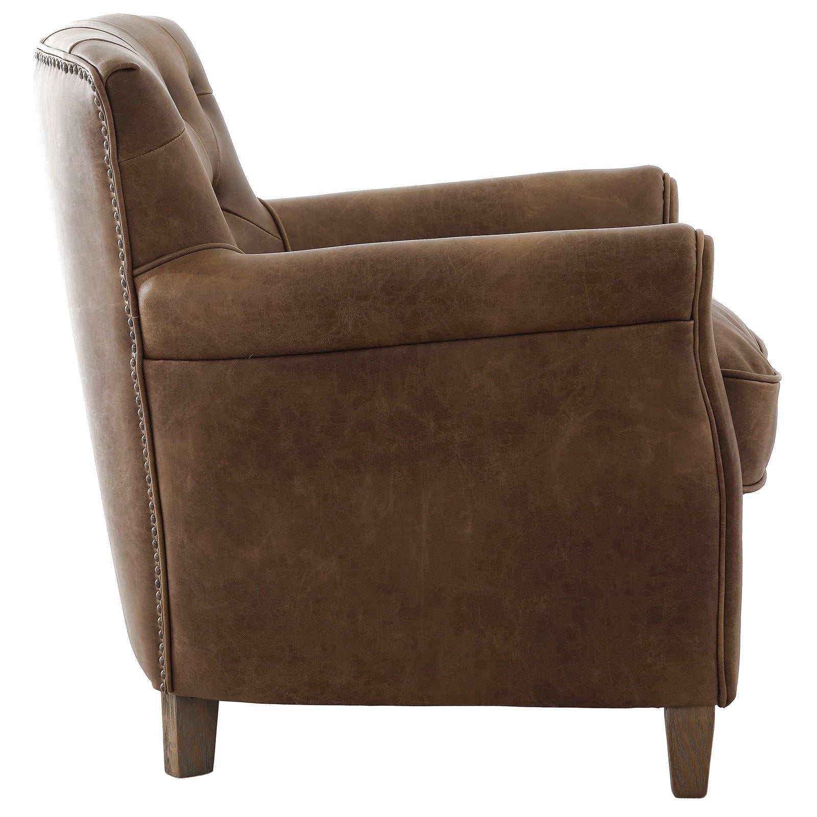 Image of Oxford Club Chair in Chocolate Leather