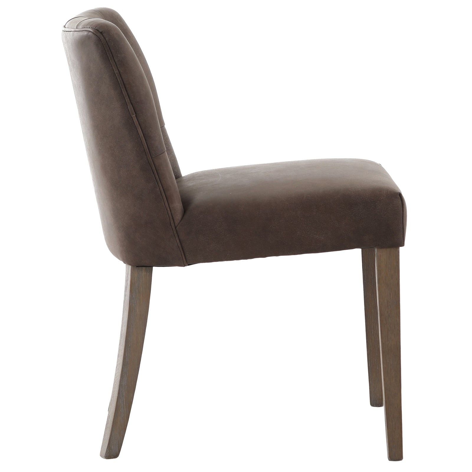Image of Stonehouse Dining Chair in Taupe Italian Leather