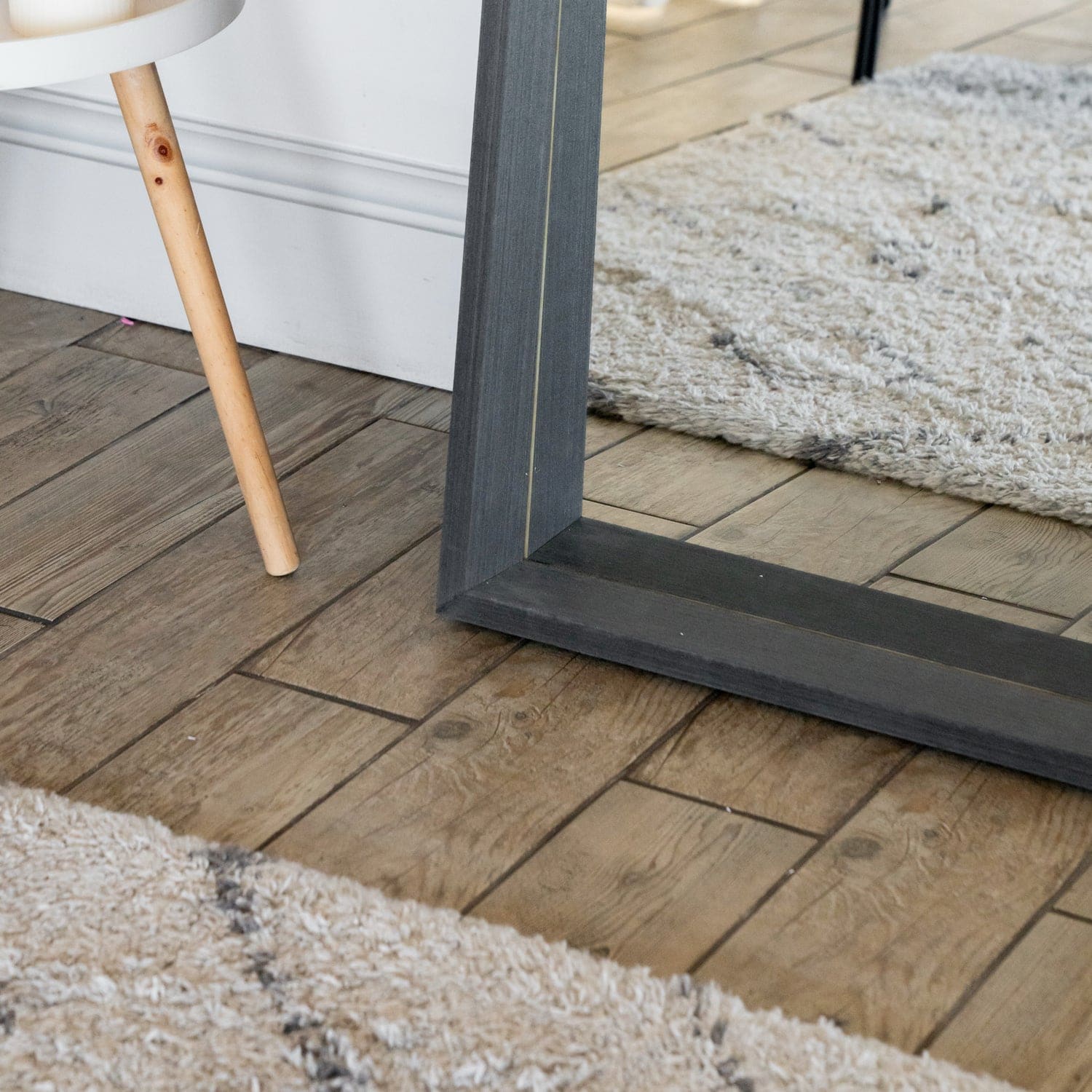 Image of Hanaka - Full Length Black Oak Rectangle Mirror - 200cm x 100cm