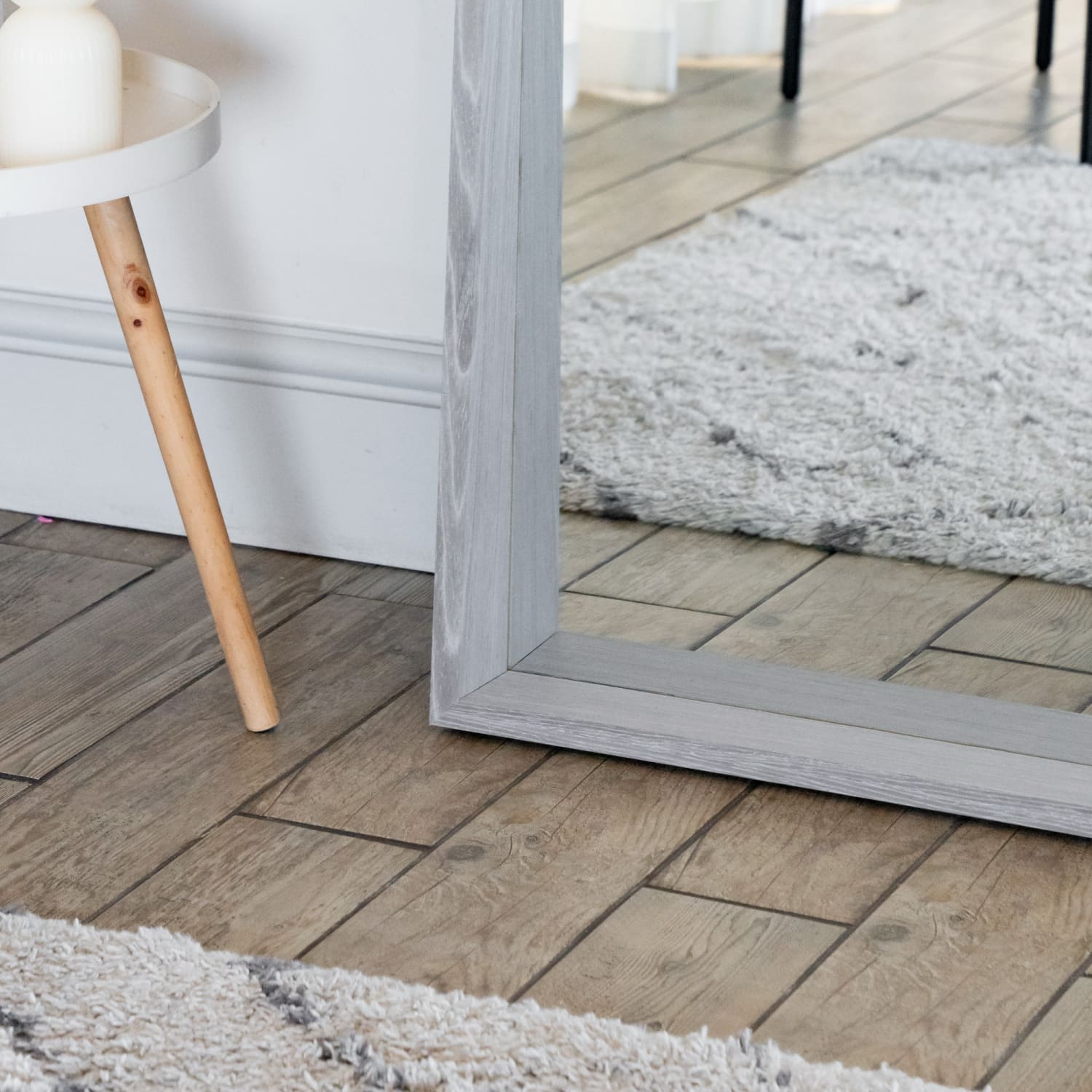 Image of Hanaka - Full Length Grey Oak Rectangle Mirror - 200cm x 100cm
