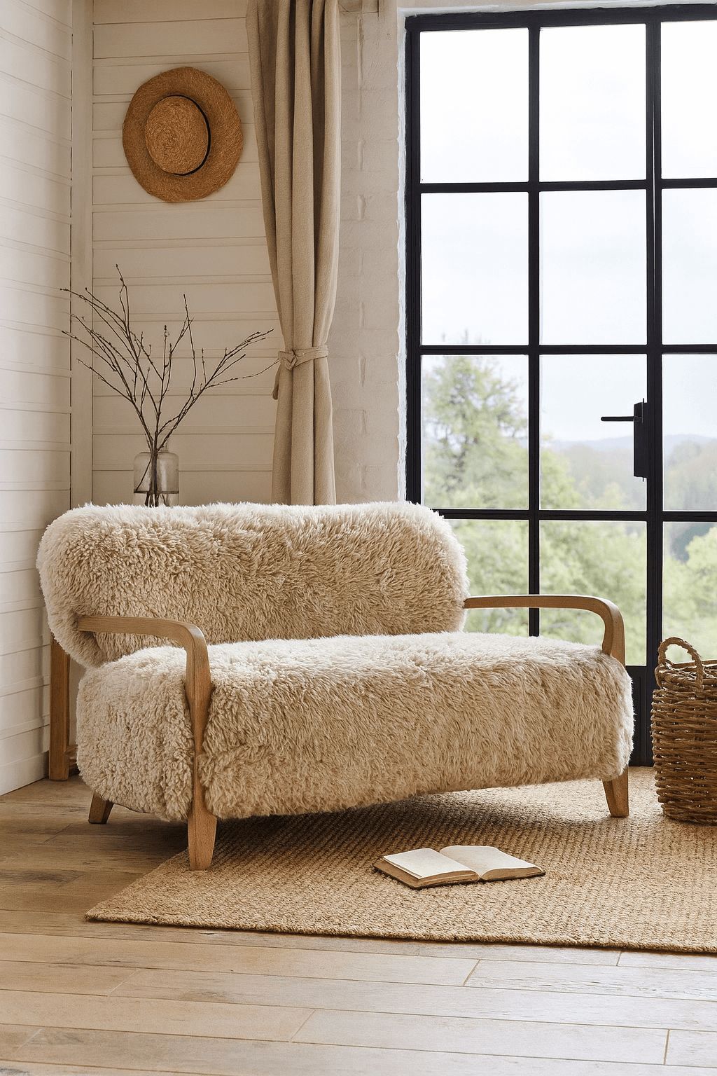 Image of Baaarb Real Sheepskin Sofa - Genuine Sheepskin Designer Seating