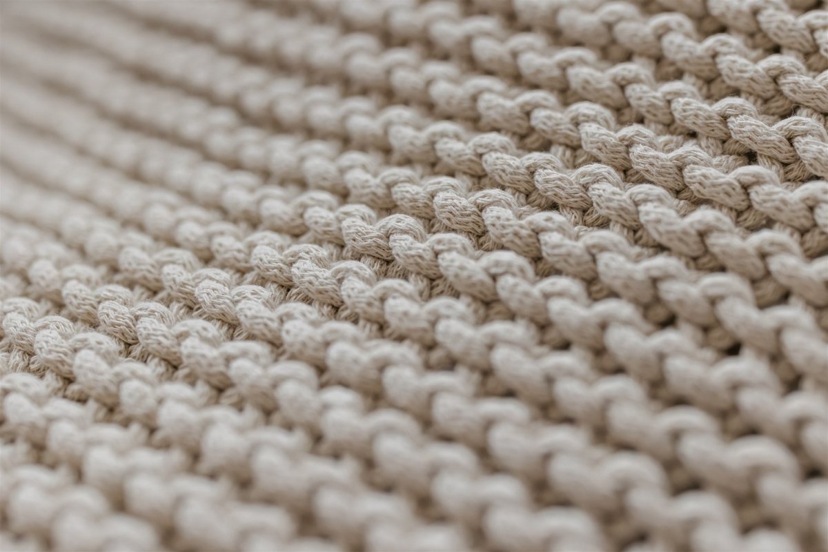 Image of Knitted bean bag | BEIGE