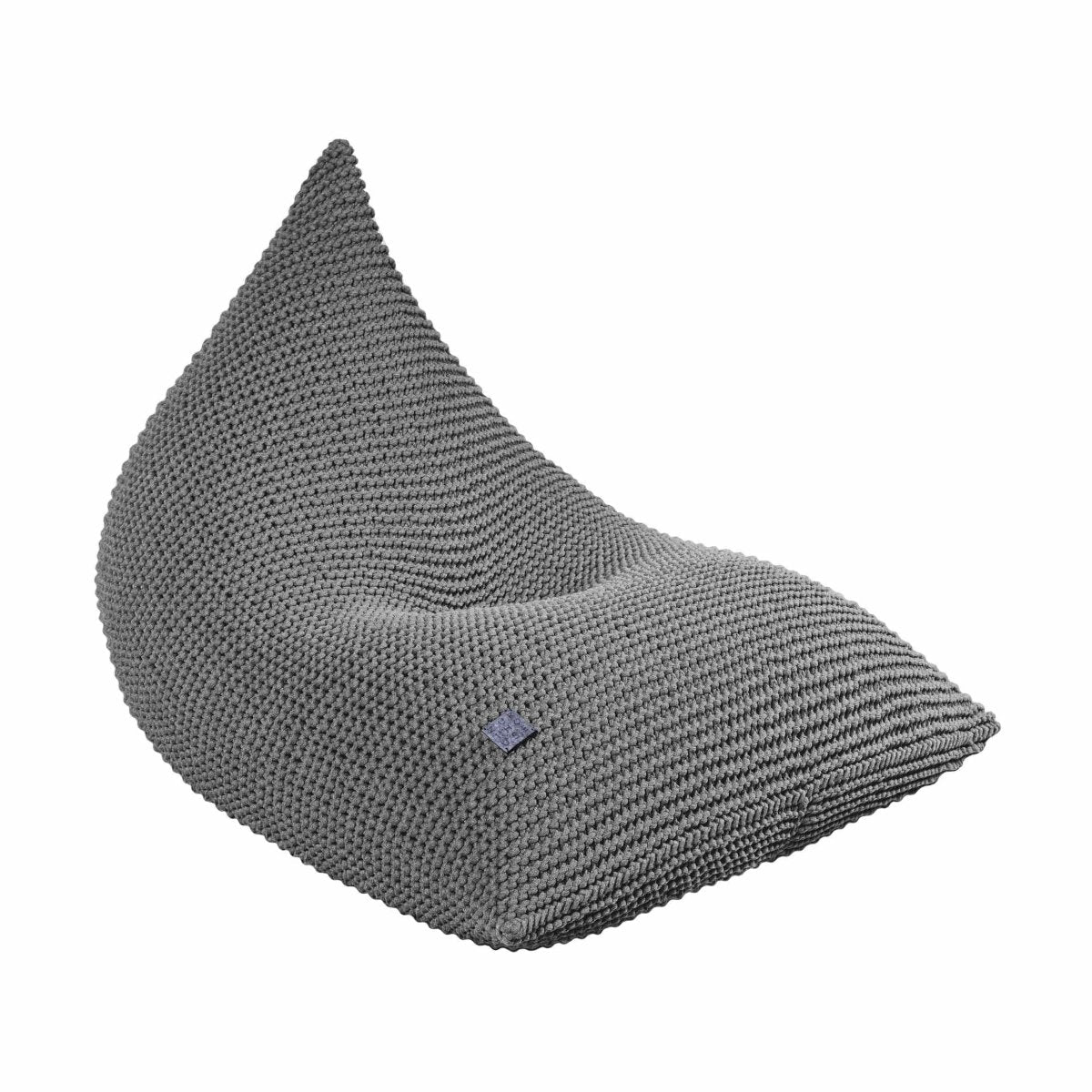 Image of Knitted bean bag | DARK GREY