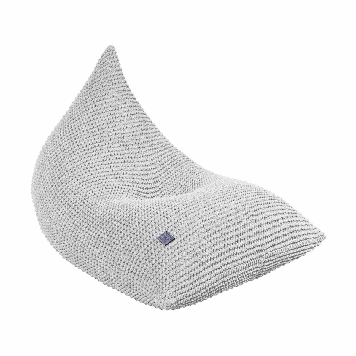 Image of Knitted bean bag | LIGHT GREY