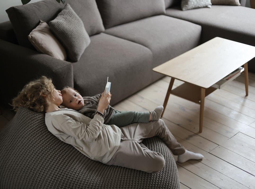 Image of Knitted bean bag | MOCHA