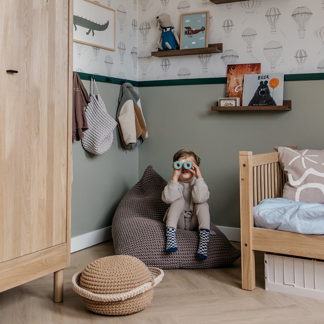 Image of Knitted bean bag | MOCHA