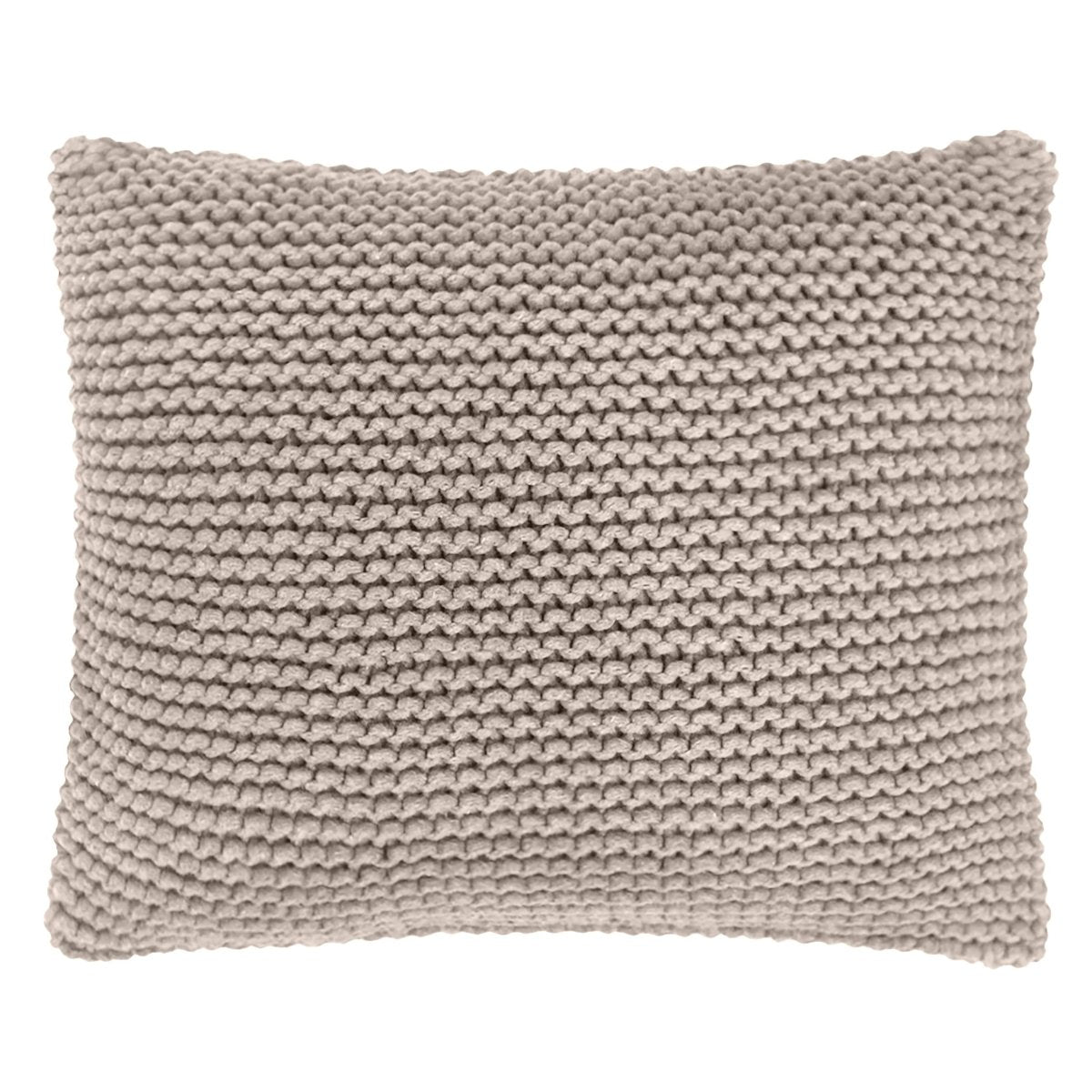 Image of Knitted square cushion | BEIGE