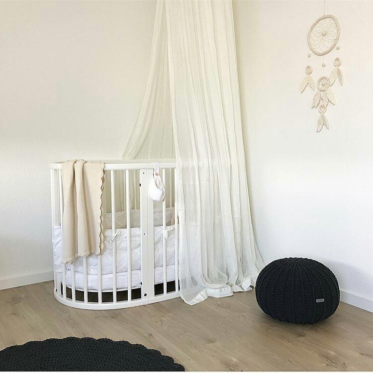 Image of Knitted pouffe | CHARCOAL