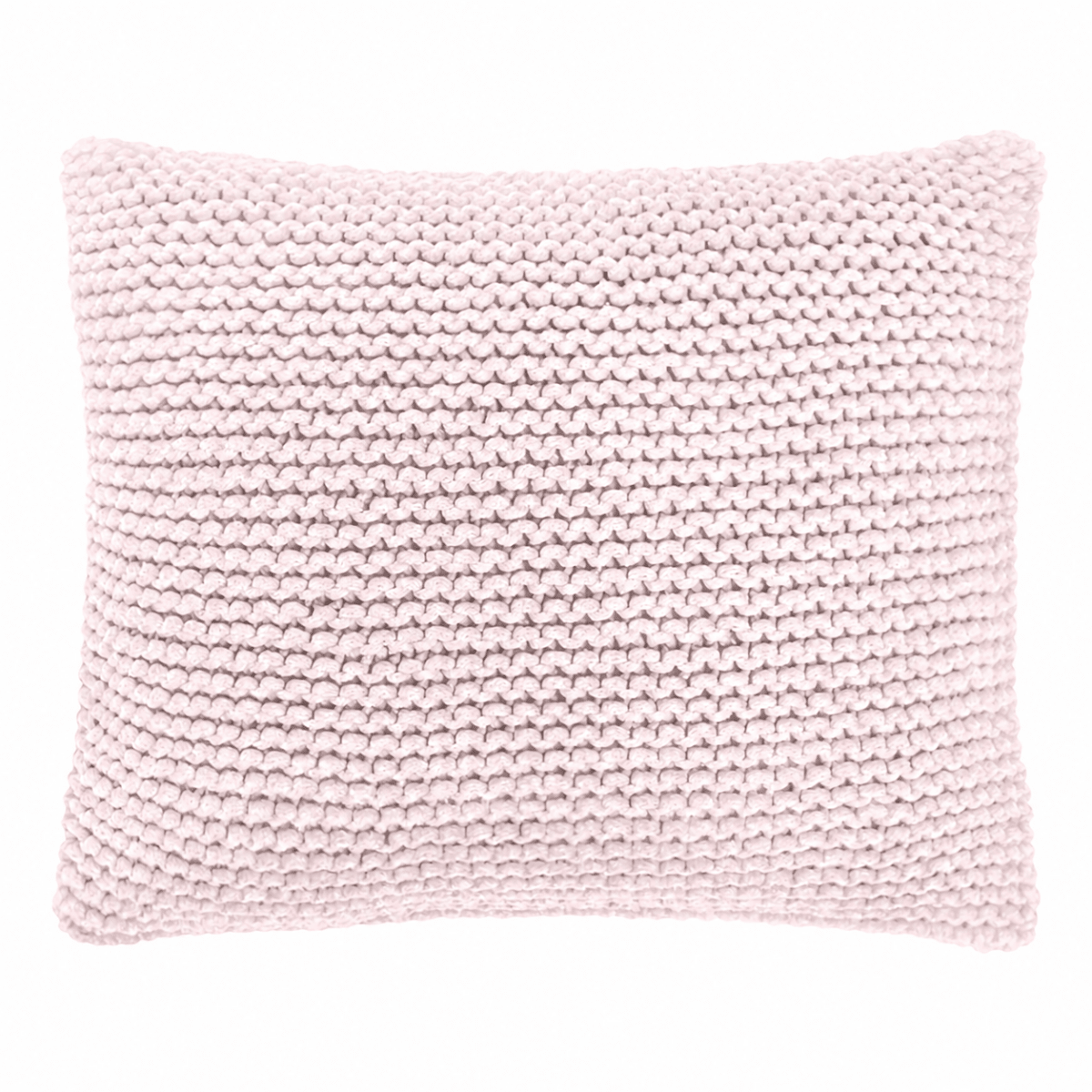 Image of Knitted square cushion | PALE PINK