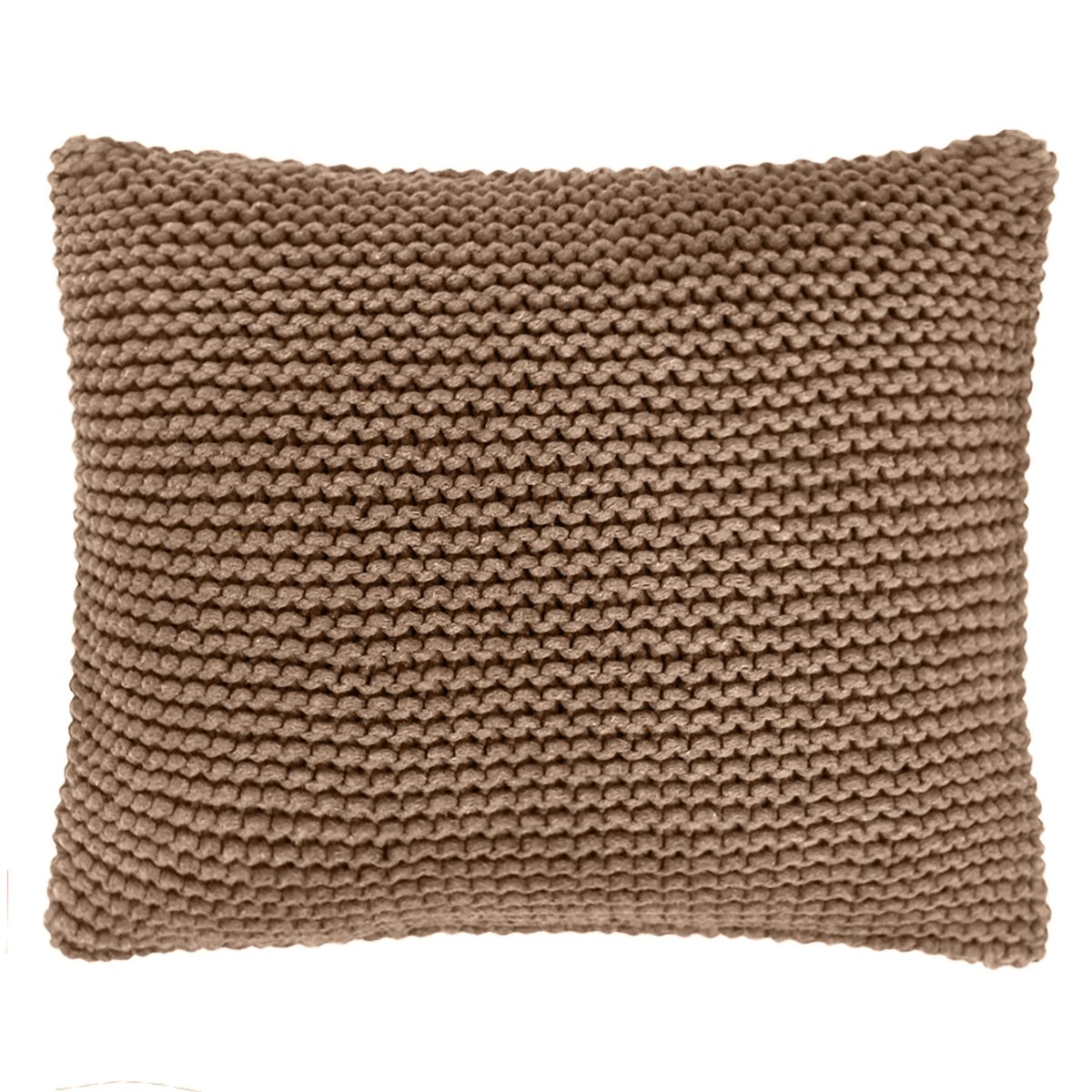 Image of Knitted square cushion | TOFFEE