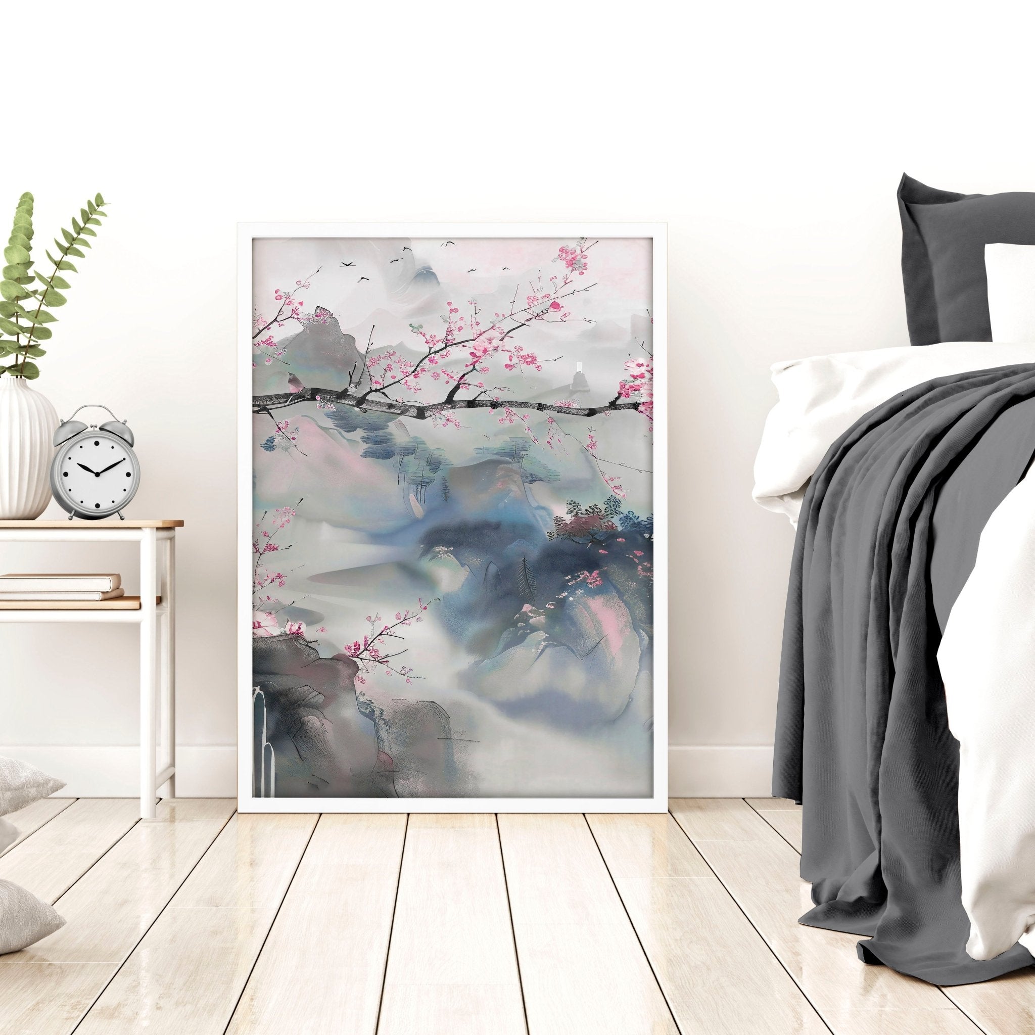 Image of Large Print For Wall | Set of 3 Chinoiserie Wall art Prints