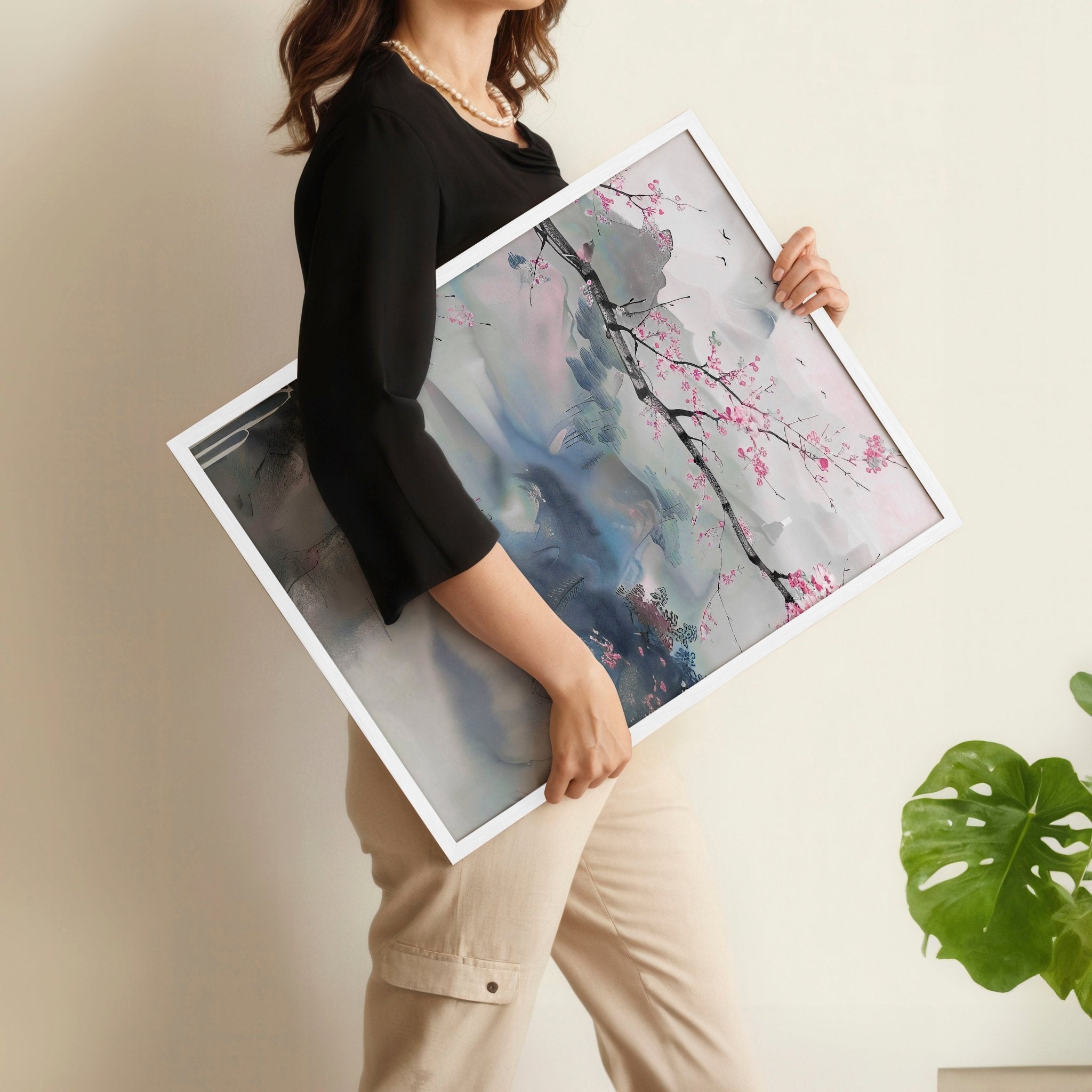 Image of Large Print For Wall | Set of 3 Chinoiserie Wall art Prints