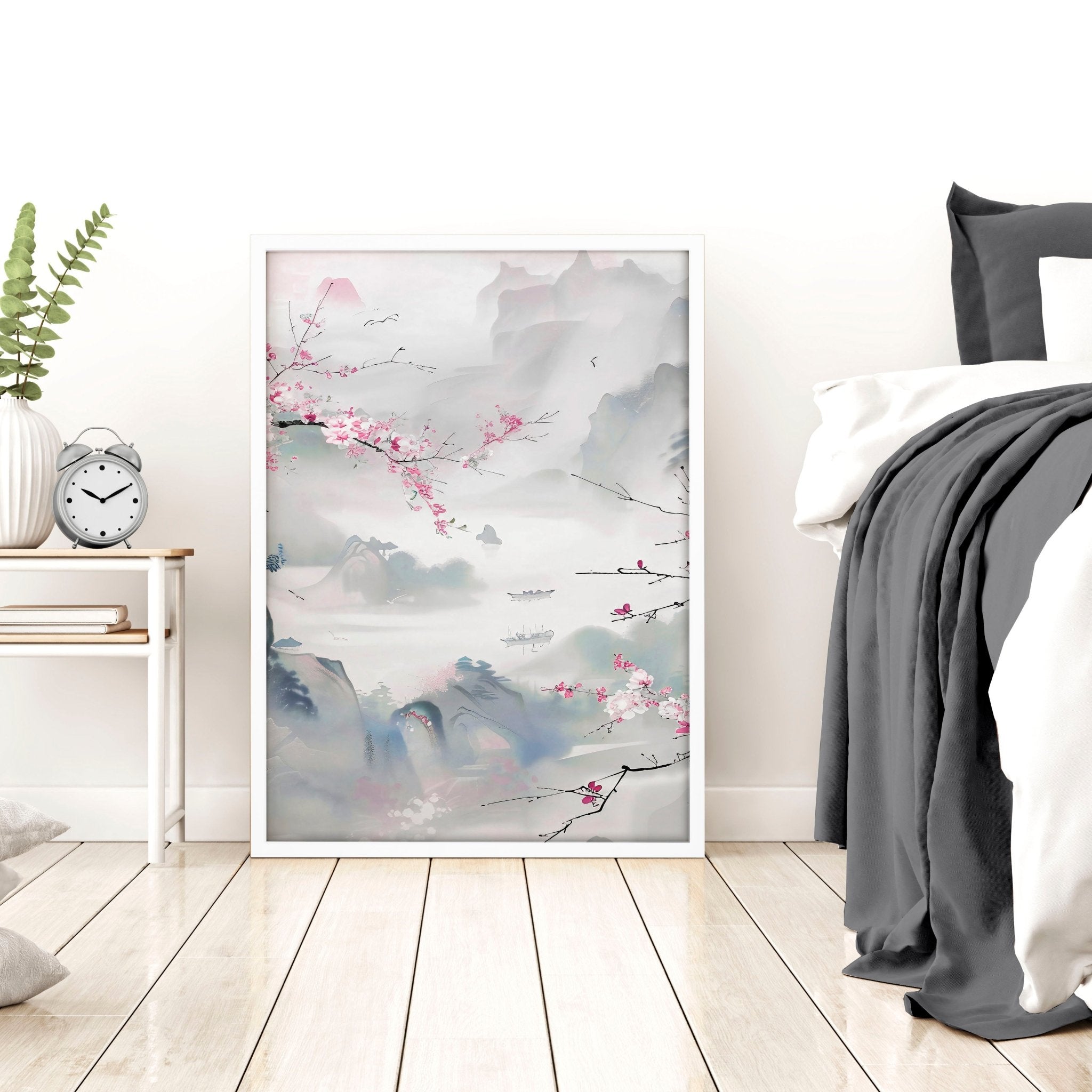 Image of Large Print For Wall | Set of 3 Chinoiserie Wall art Prints