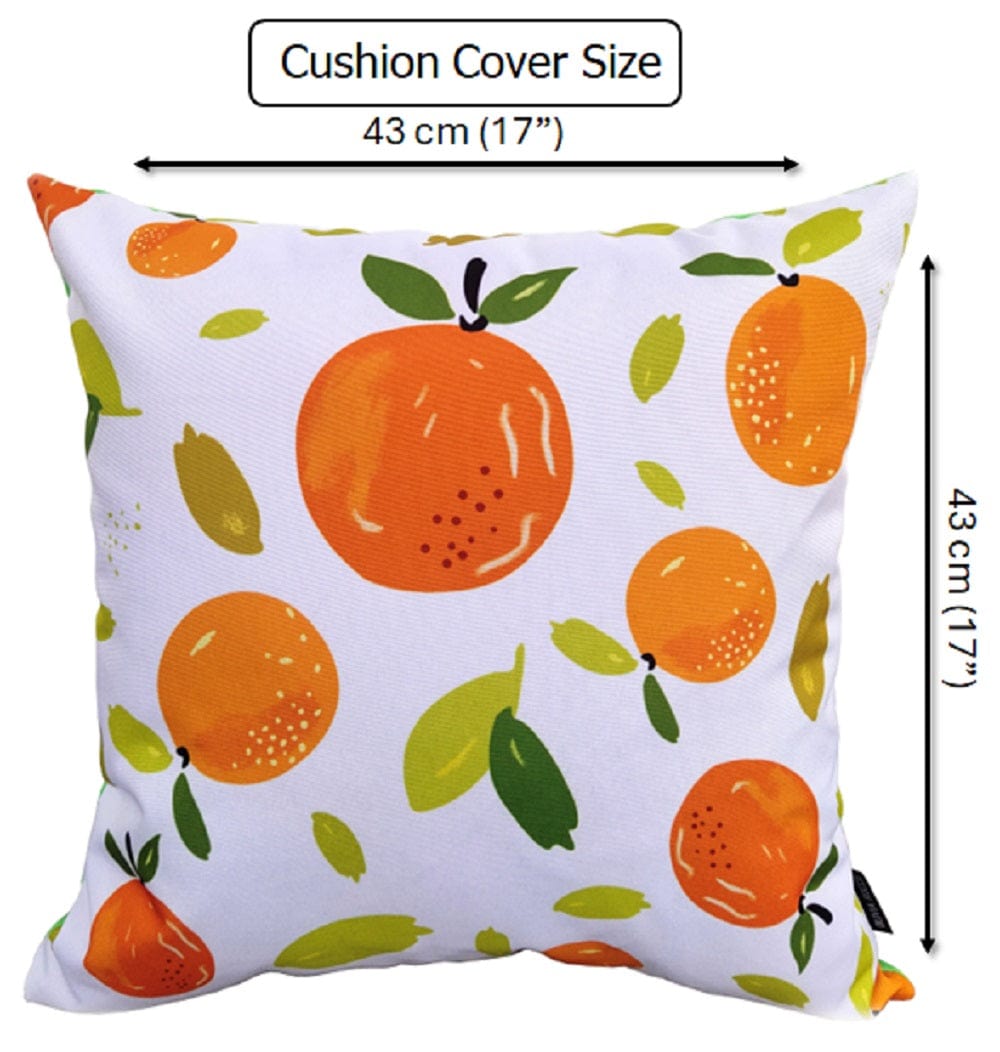 Image of OLIVIA ROCCO Summer Fruits Waterproof Cushion Covers 43 x 43 cm Reversible Indoor Outdoor