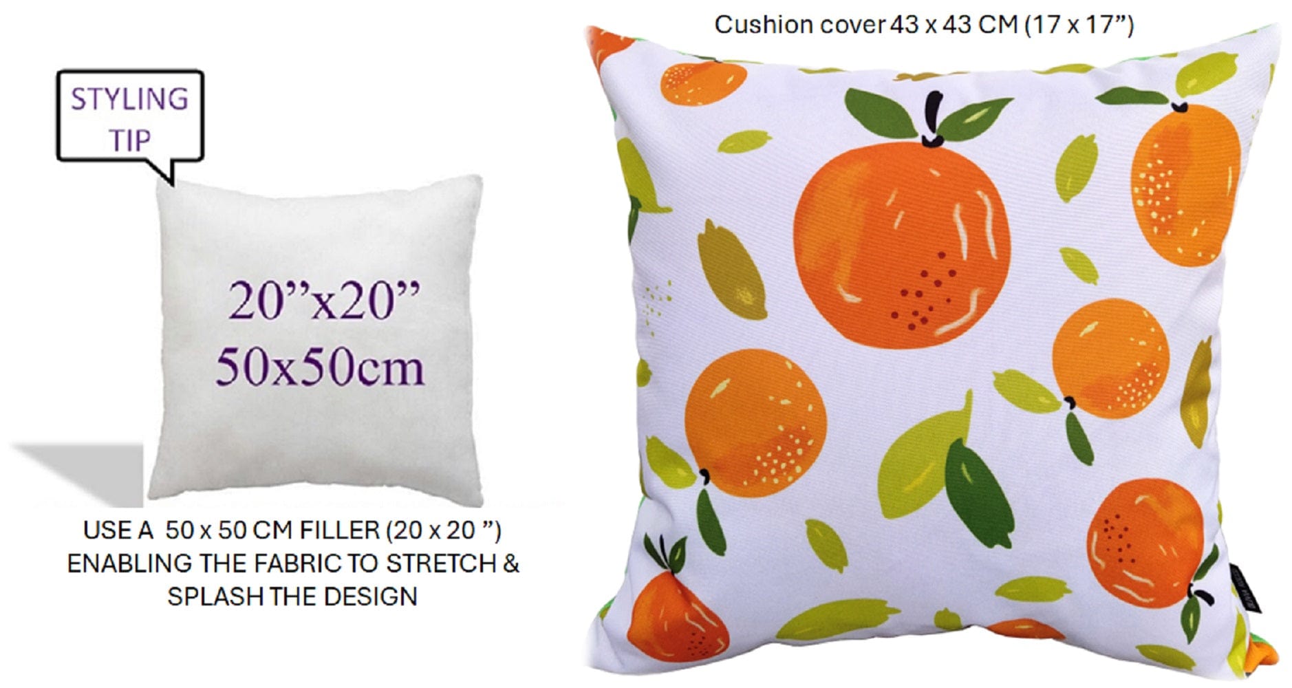 Image of OLIVIA ROCCO Summer Fruits Waterproof Cushion Covers 43 x 43 cm Reversible Indoor Outdoor