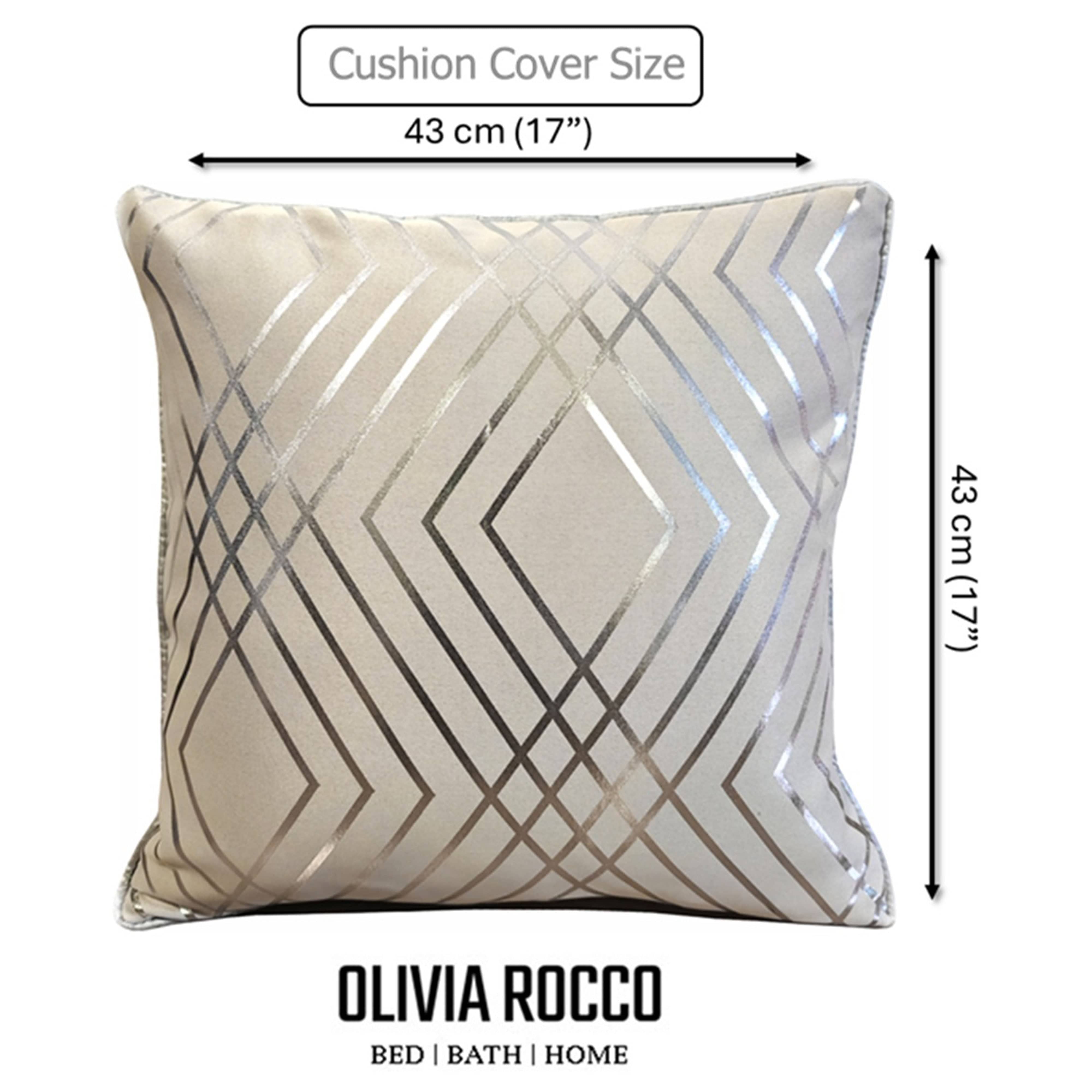 Image of OLIVIA ROCCO Geo Sparkle Cushion Covers 2 Pack Natural For Sofa Bed Chair Lounge