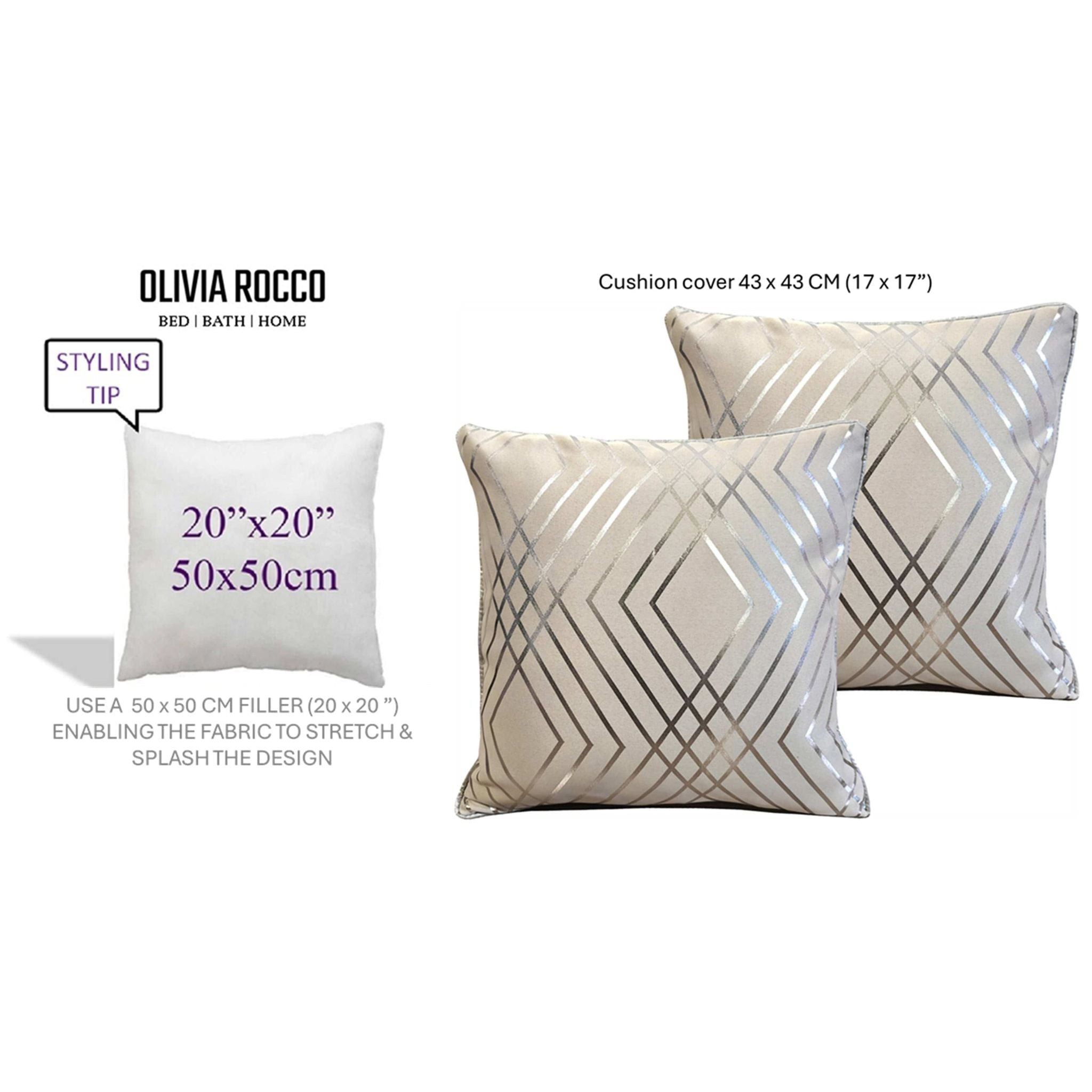 Image of Geo Sparkle Cushion Covers 2 Pack Natural For Sofa Bed Chair Lounge