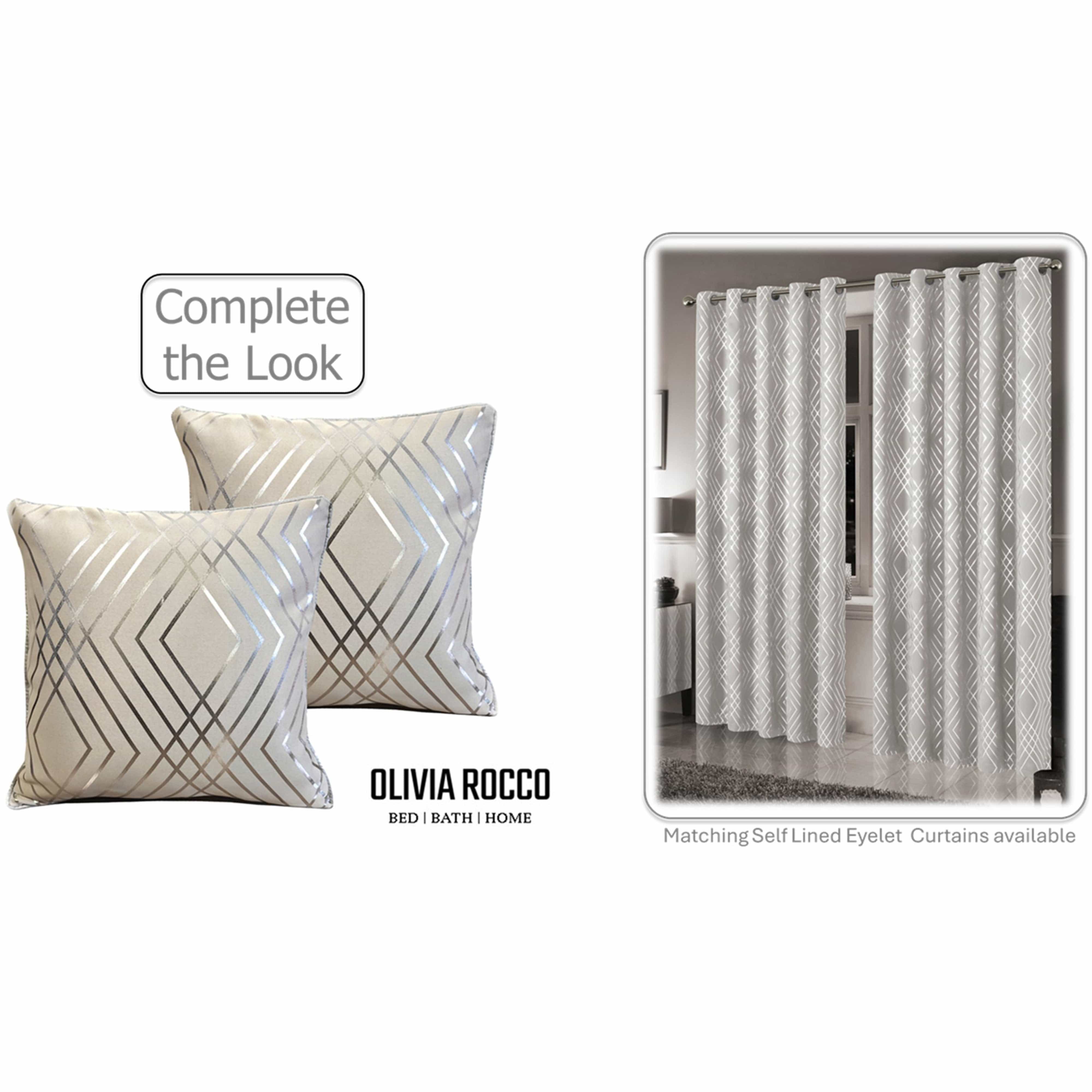 Image of OLIVIA ROCCO Geo Sparkle Cushion Covers 2 Pack Natural For Sofa Bed Chair Lounge
