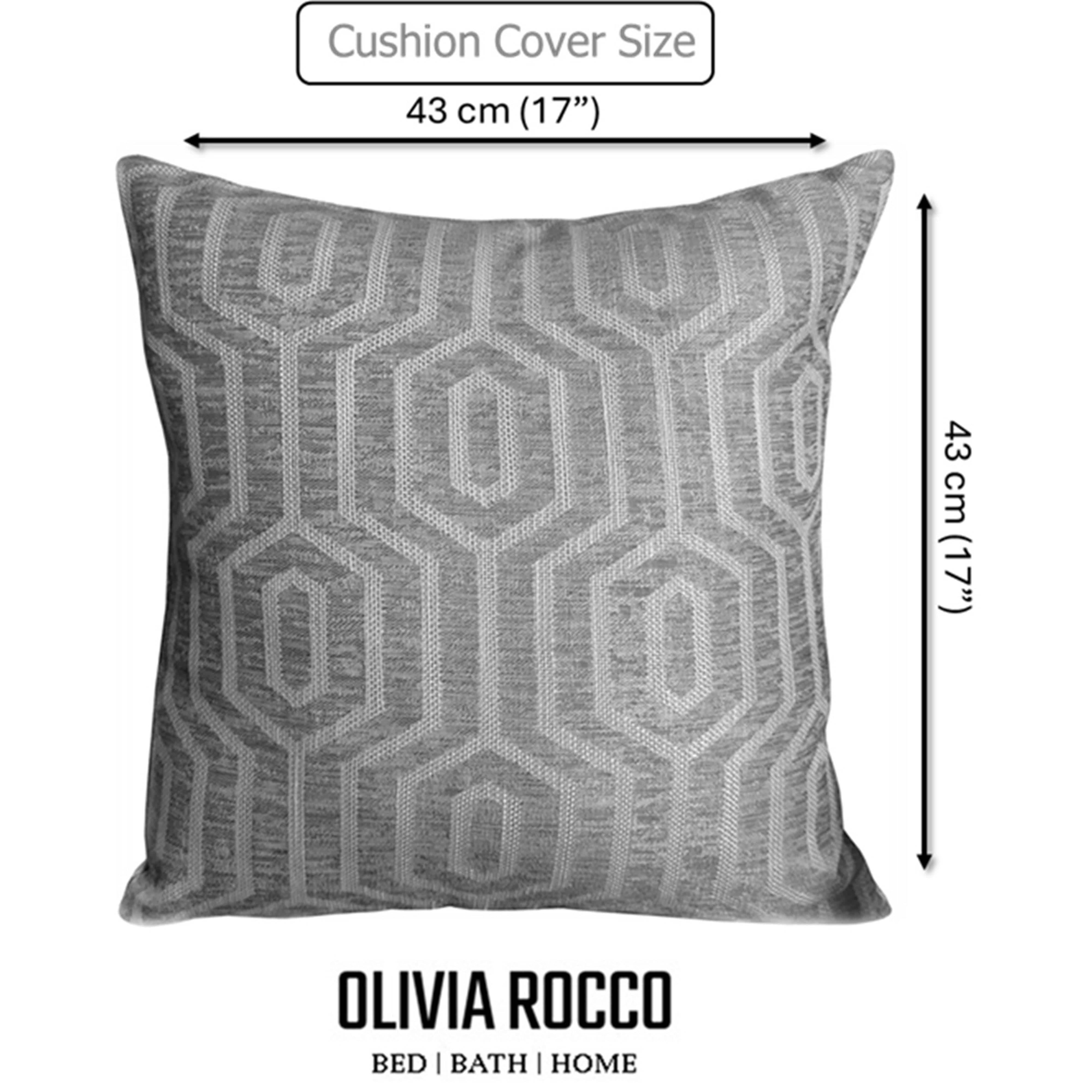 Image of OLIVIA ROCCO Paris Cushion Covers 2 Pack Modern Grey Square Decorative Cushions Super Soft Bedroom Refresh Accent