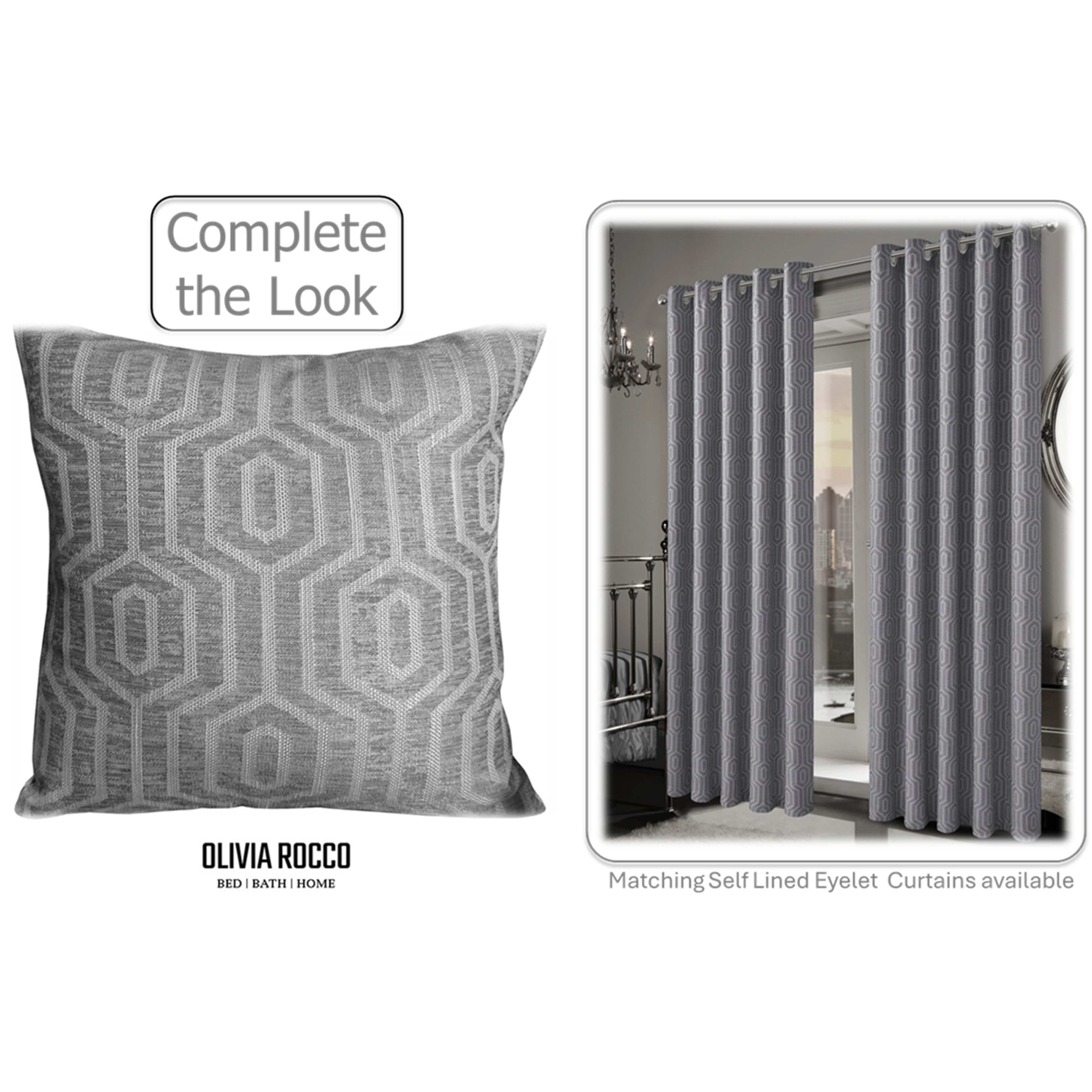 Image of OLIVIA ROCCO Paris Cushion Covers 2 Pack Modern Grey Square Decorative Cushions Super Soft Bedroom Refresh Accent