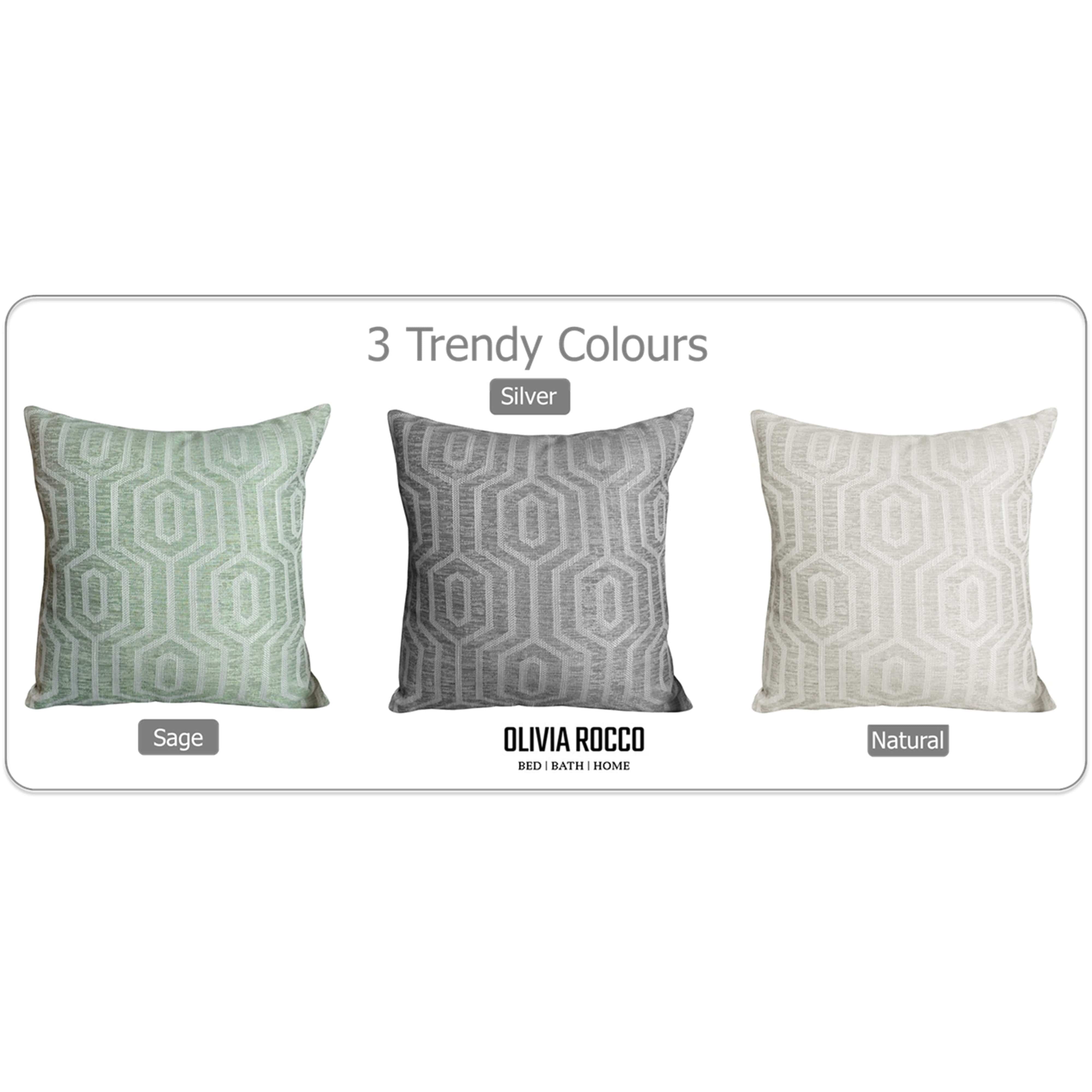 Image of OLIVIA ROCCO Paris Cushion Covers 2 Pack Modern Grey Square Decorative Cushions Super Soft Bedroom Refresh Accent