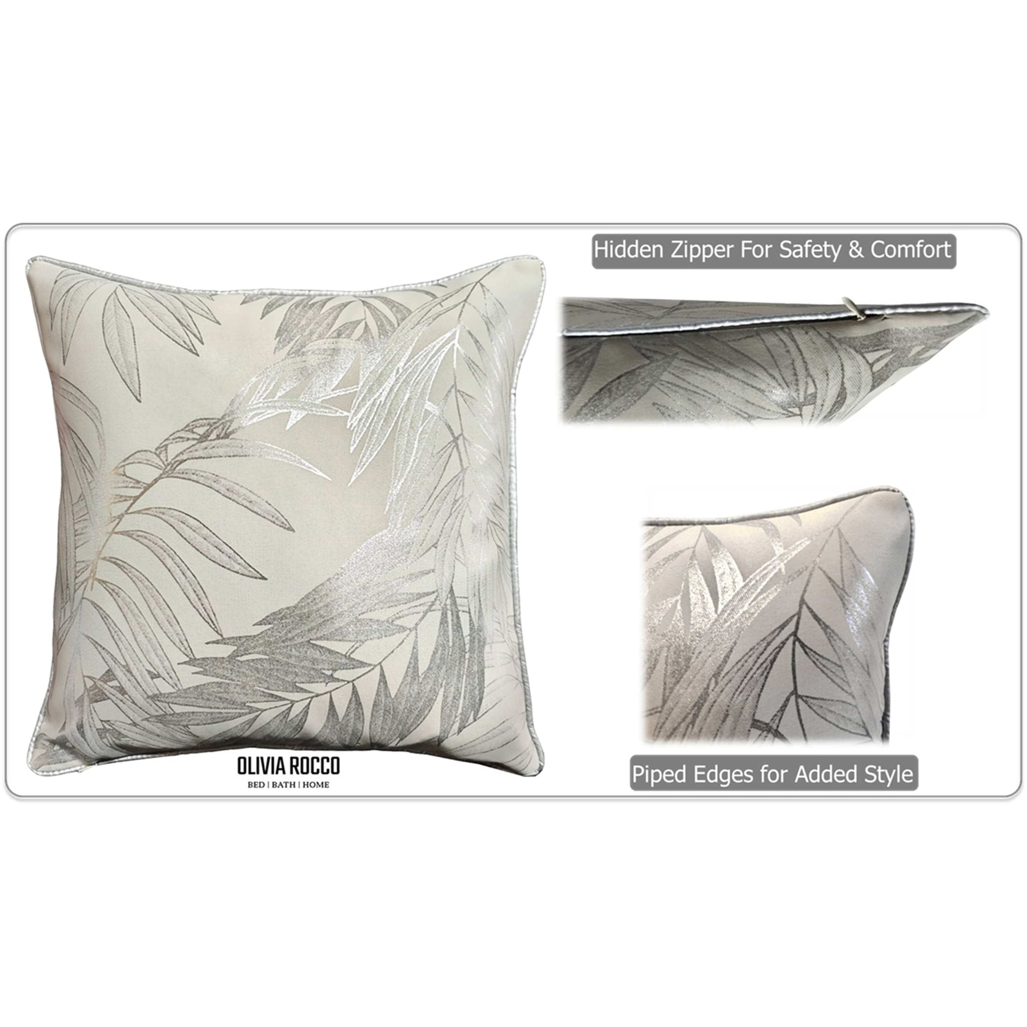 Image of Leaf Sparkle Cushion Covers 2 Pack Leaf Natural Modern Decorative Throw