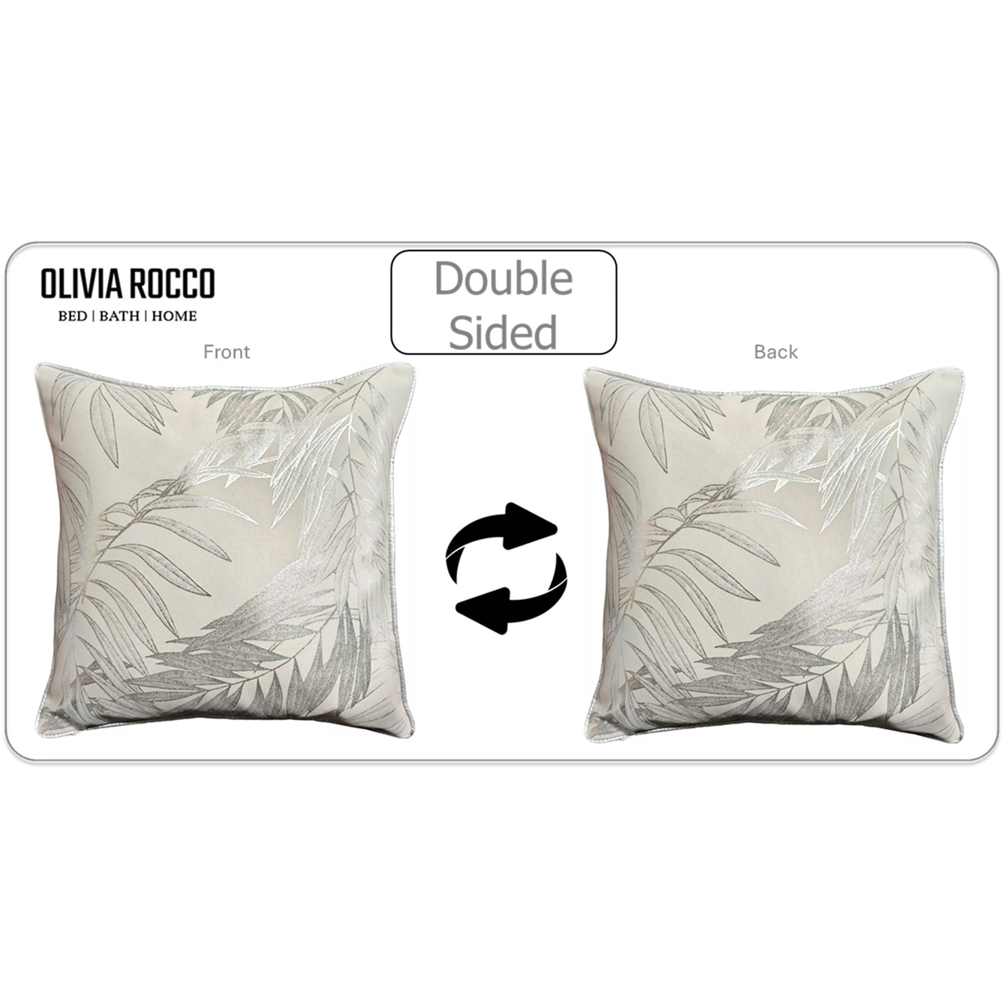 Image of Leaf Sparkle Cushion Covers 2 Pack Leaf Natural Modern Decorative Throw