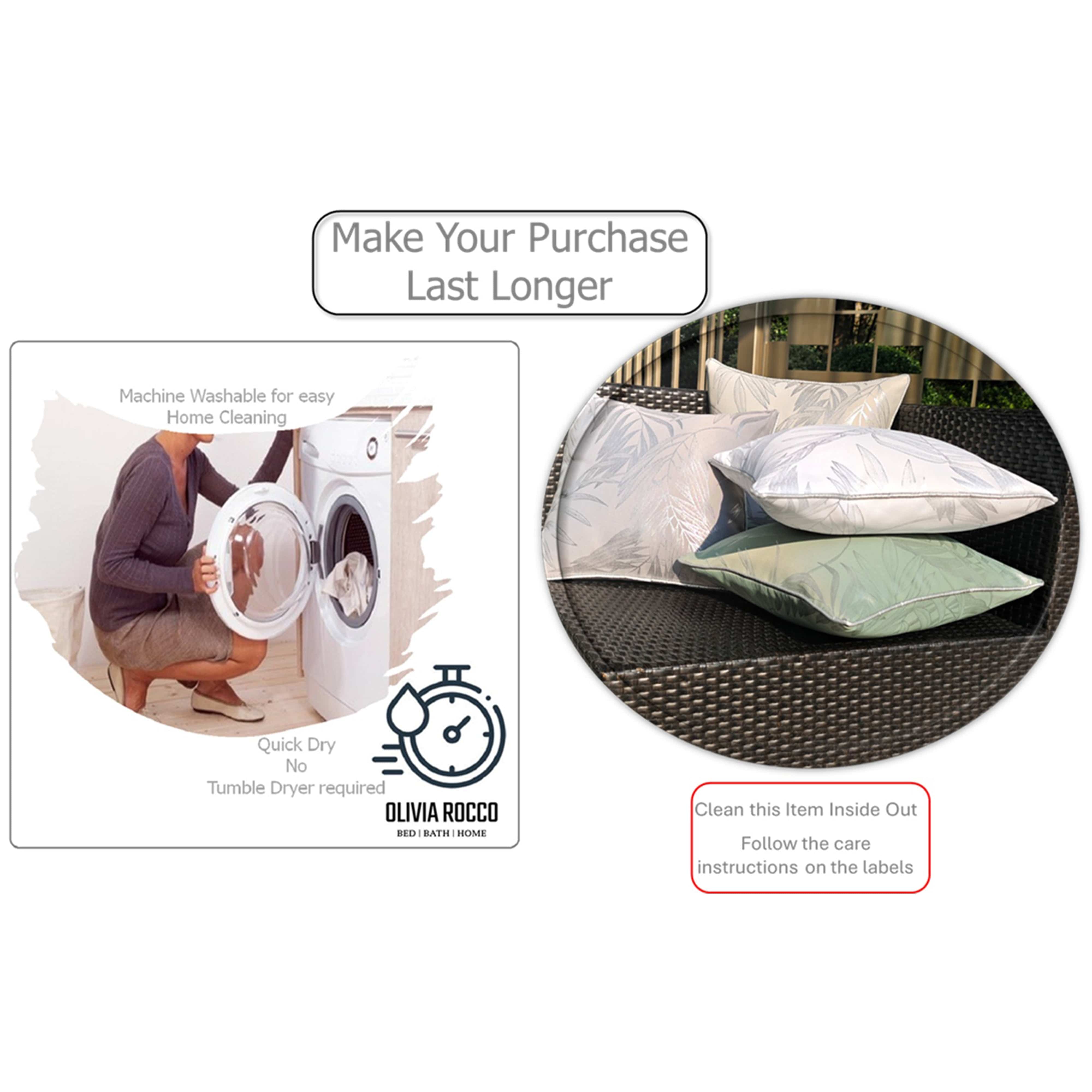 Image of OLIVIA ROCCO Leaf Sparkle Cushion Covers 2 Pack Leaf Natural Modern Decorative Throw