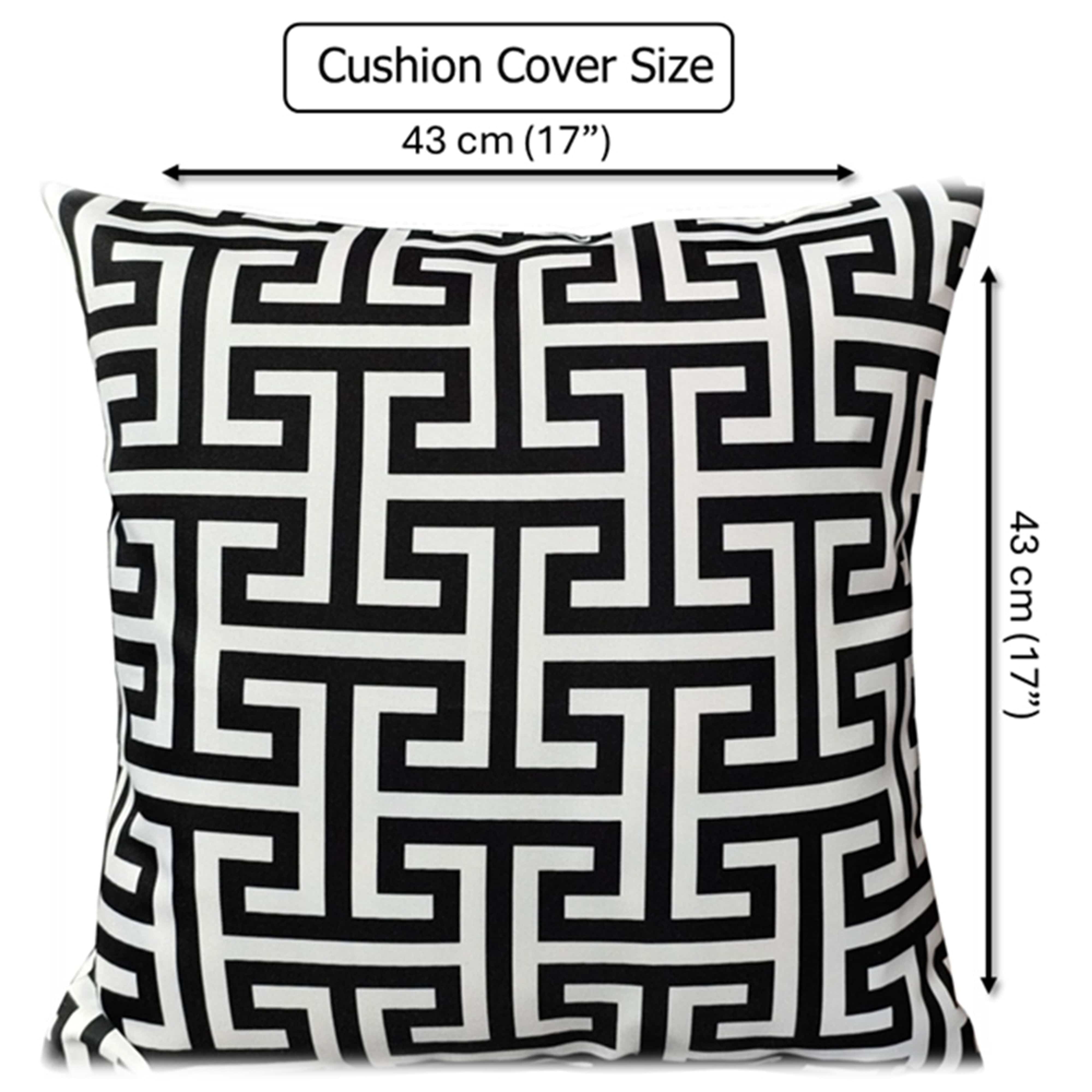 Image of OLIVIA ROCCO Milano Black Waterproof Cushion Covers 43x43 cm Reversible Breathable
