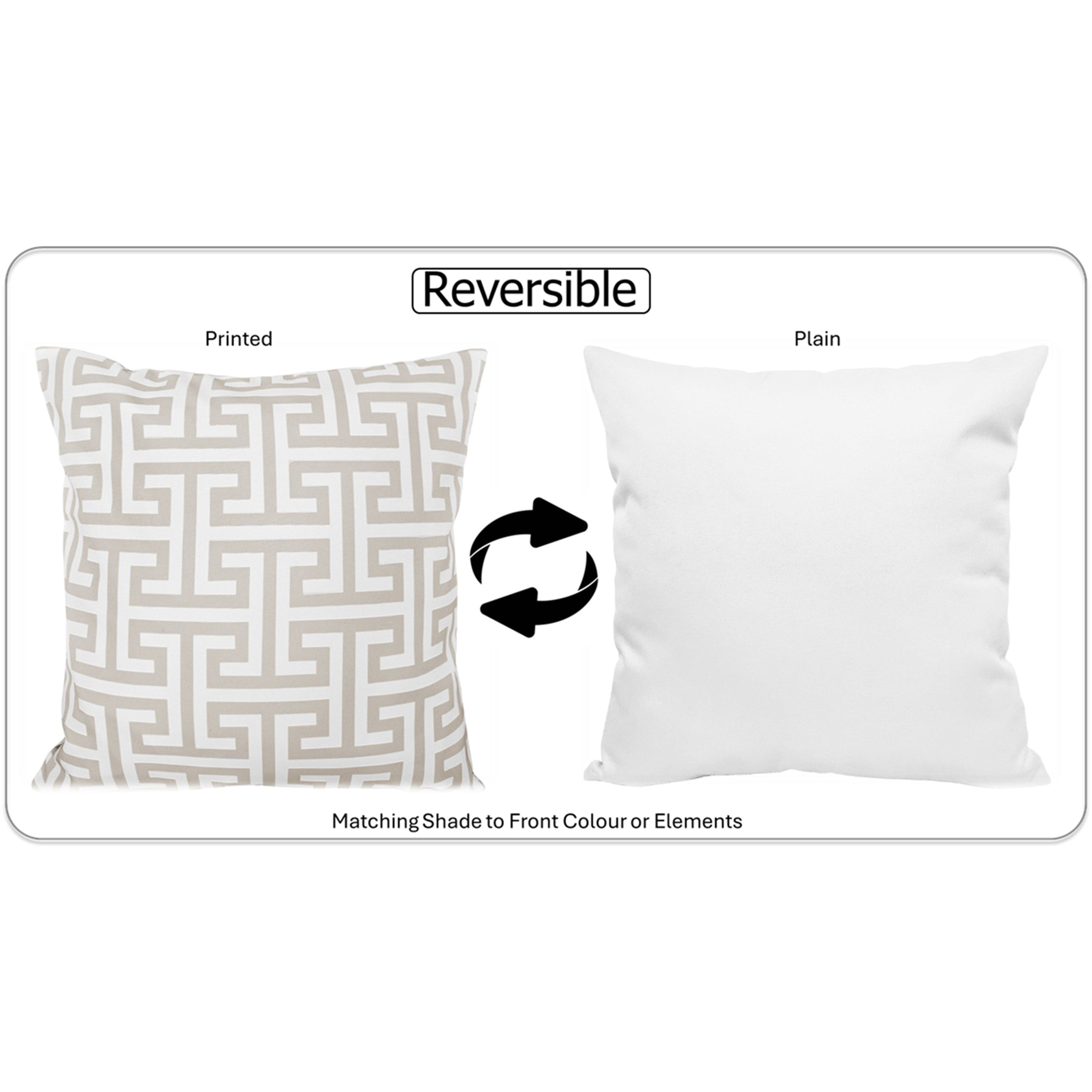 Image of OLIVIA ROCCO Cushion Covers 43x43 cm Waterproof Breathable Outdoor Indoor Use Milano