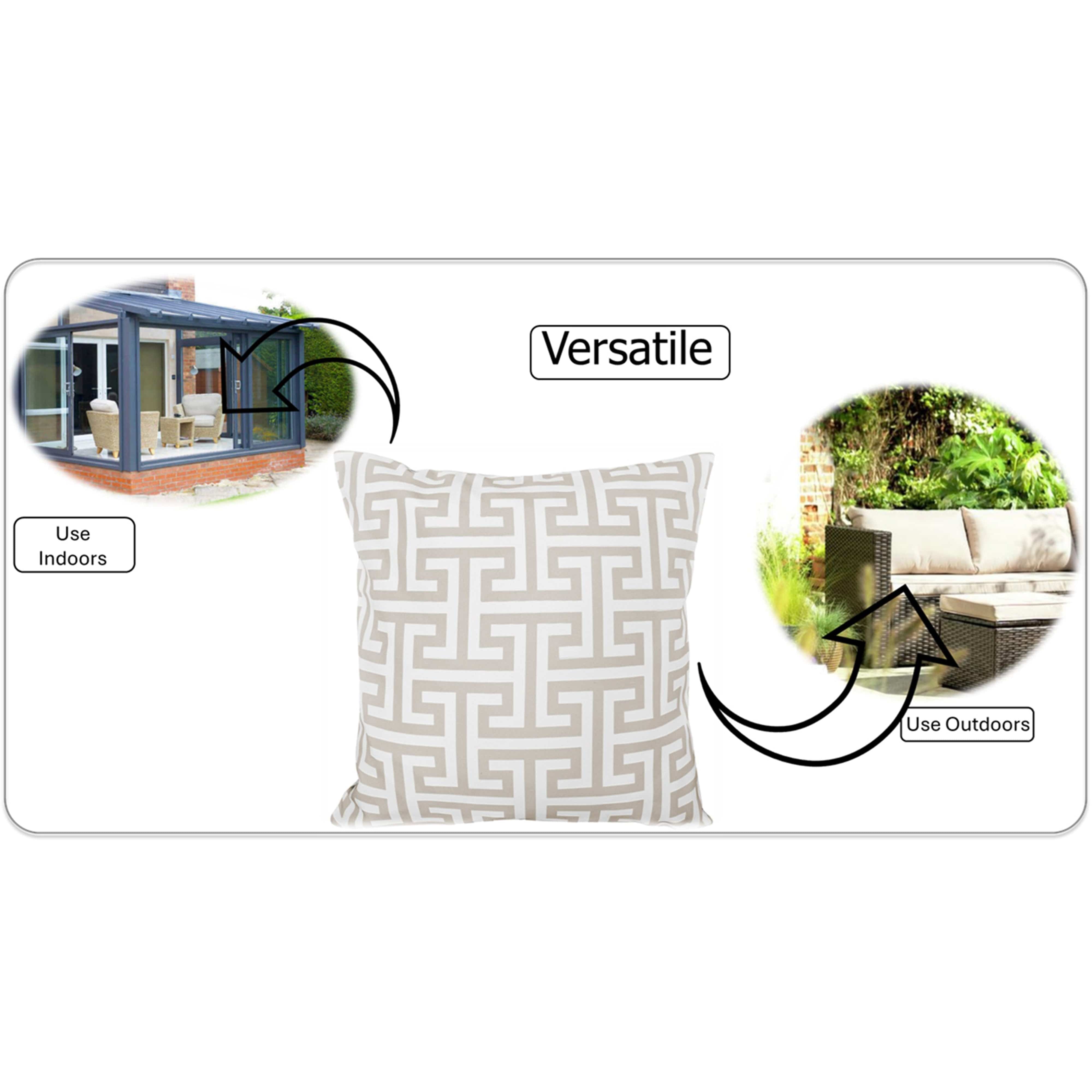 Image of OLIVIA ROCCO Cushion Covers 43x43 cm Waterproof Breathable Outdoor Indoor Use Milano