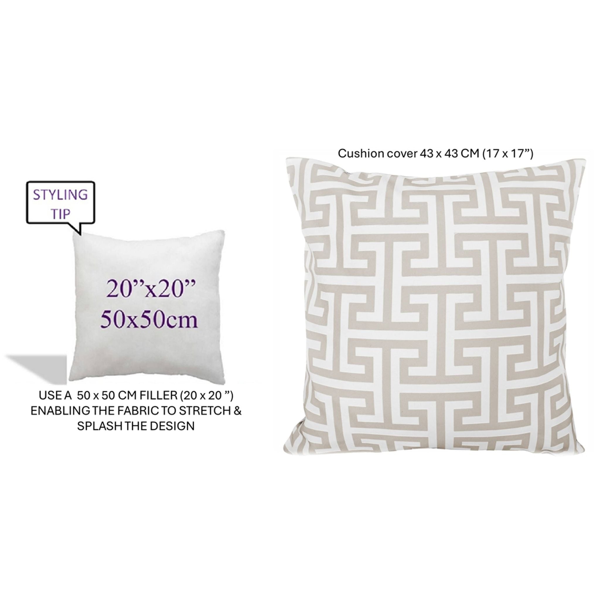 Image of Milano Natural Cushion Covers