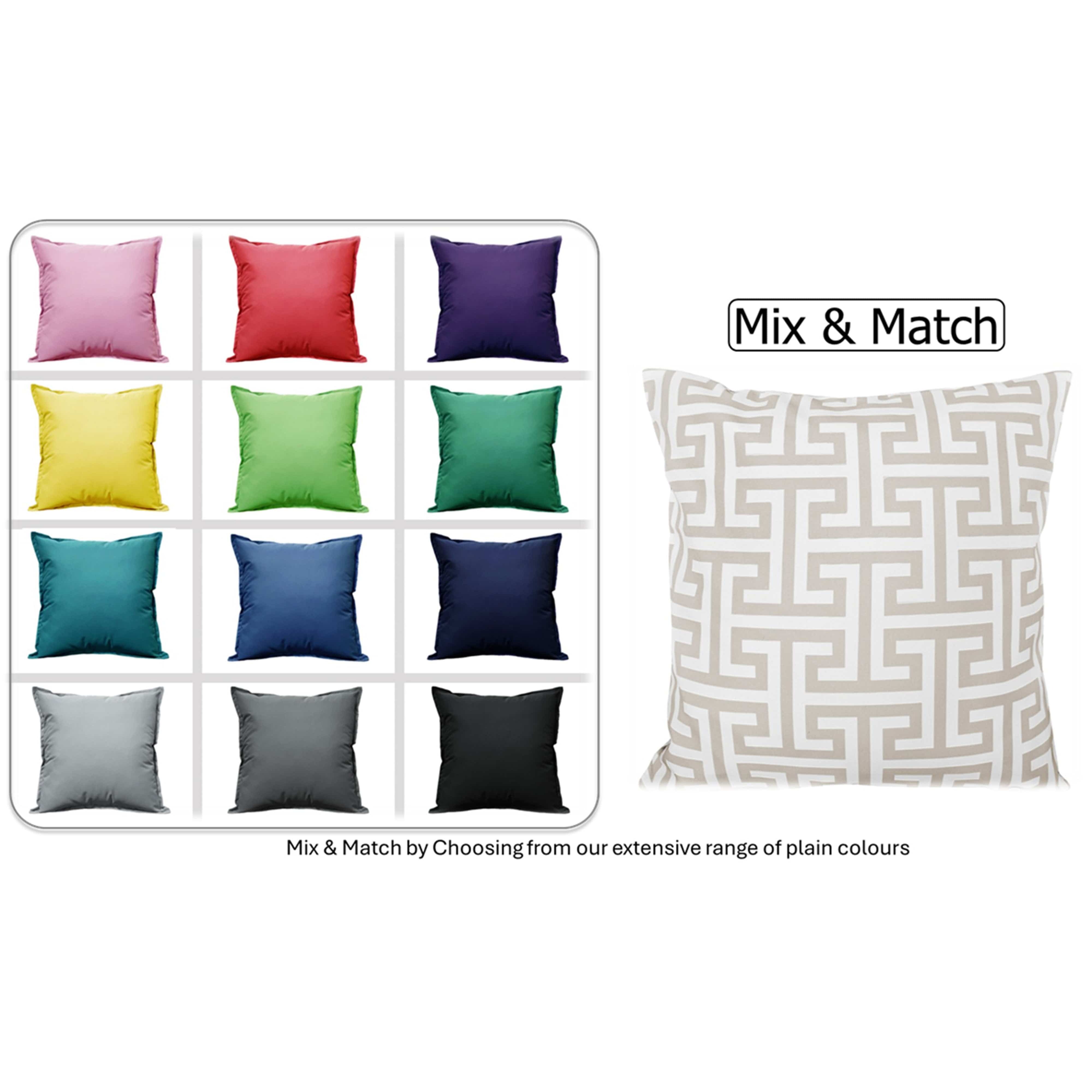 Image of OLIVIA ROCCO Cushion Covers 43x43 cm Waterproof Breathable Outdoor Indoor Use Milano